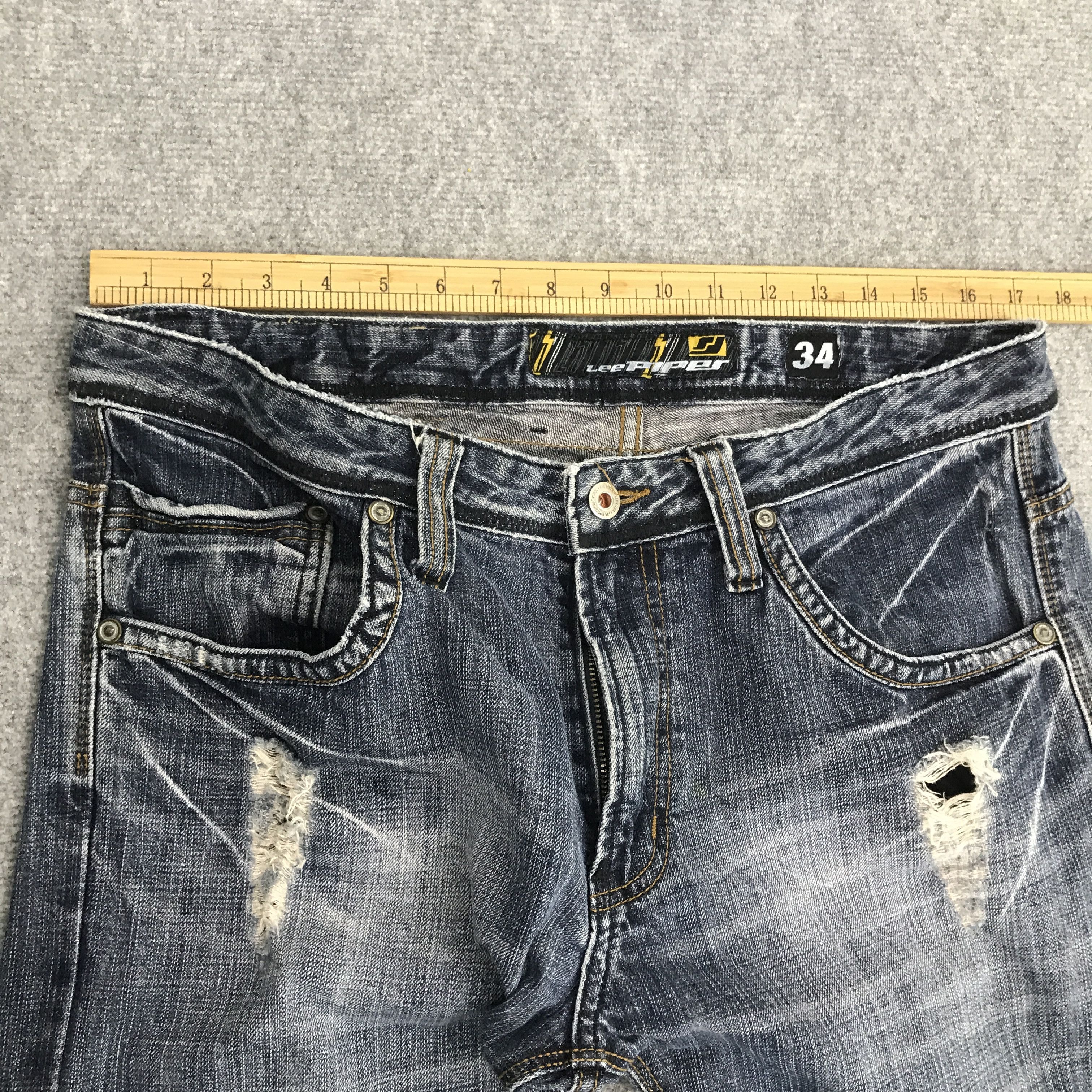 Lee Rare Lee piper distressed denim jeans pants Size US 34 / EU 50 - 8 Thumbnail