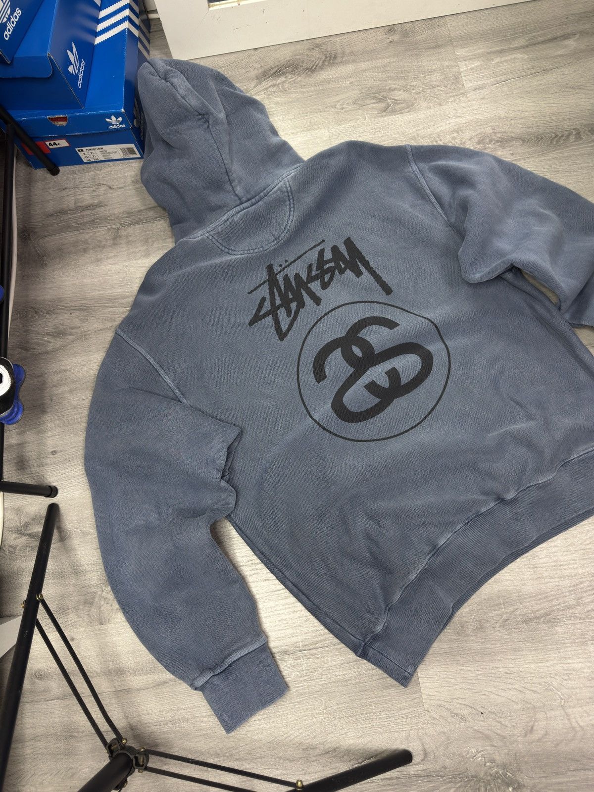 Stussy Stussy big logo washed hoodie Size US XL / EU 56 / 4 - 5 Thumbnail