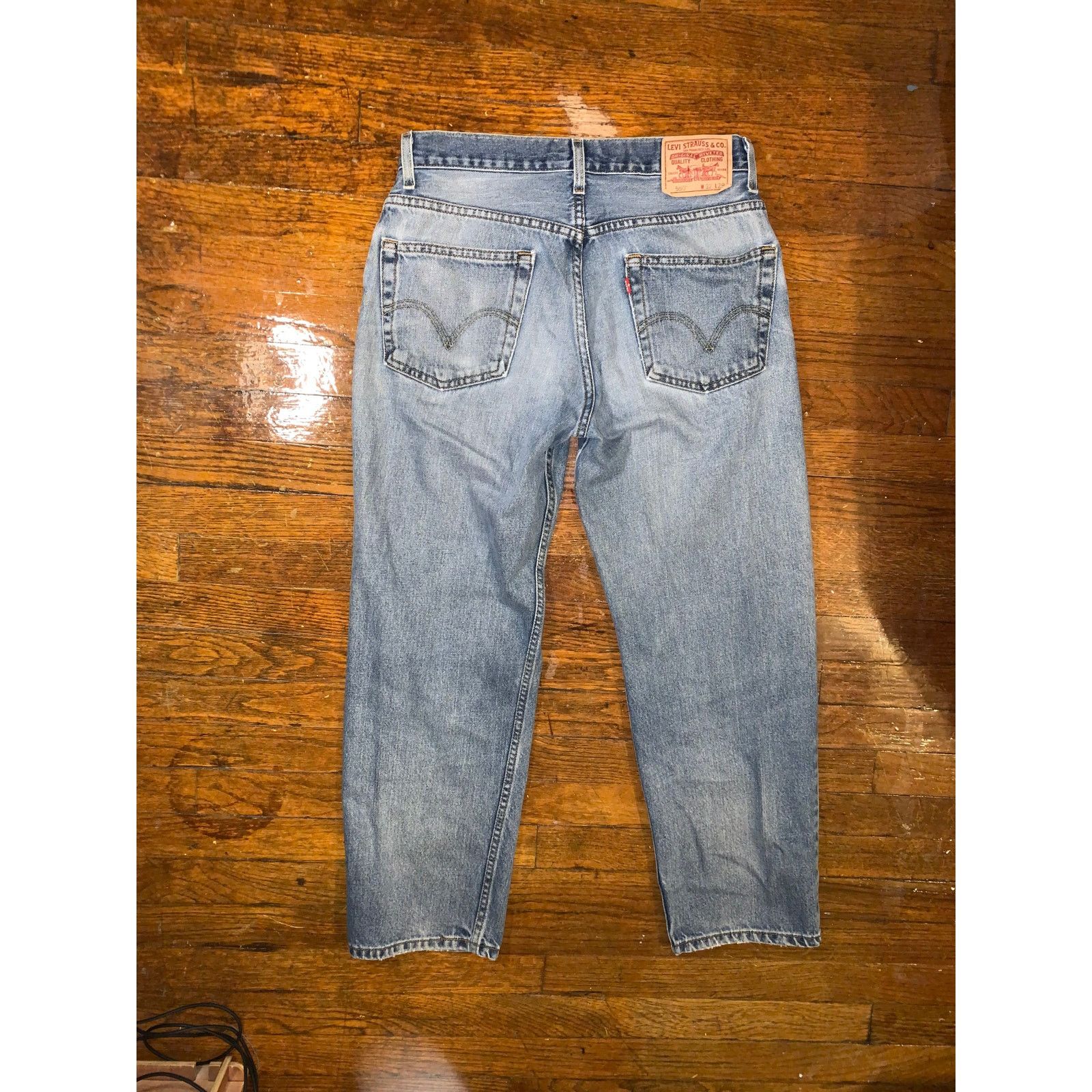 Levi's Levis 505 Jeans 32x29 Relaxed Fit Light Wash Denim Size US 32 / EU 48 - 2 Thumbnail