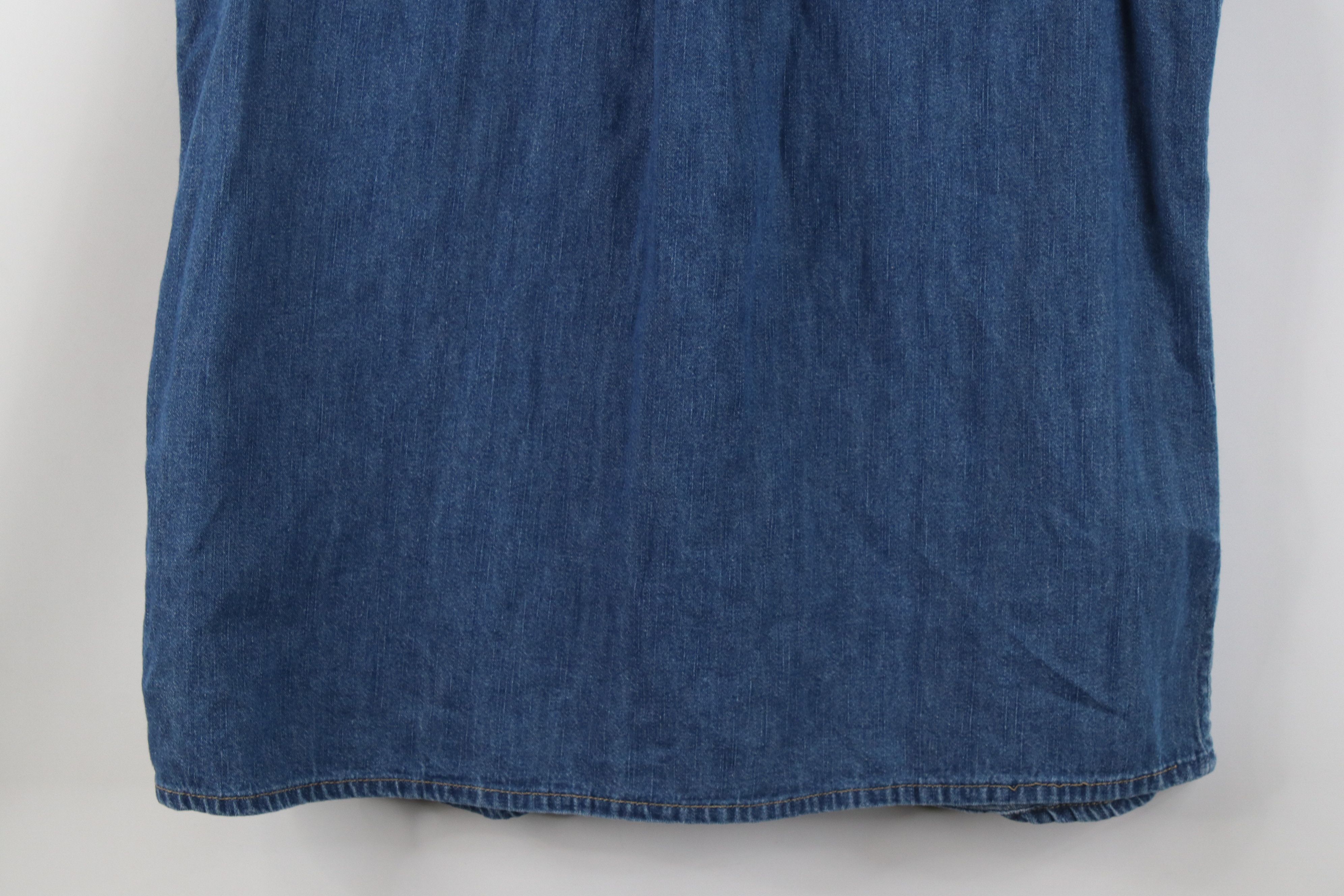 Vintage Vintage 90s Babydoll Full Zip Denim Jean Vest Jacket Size M / US 6-8 / IT 42-44 - 10 Thumbnail