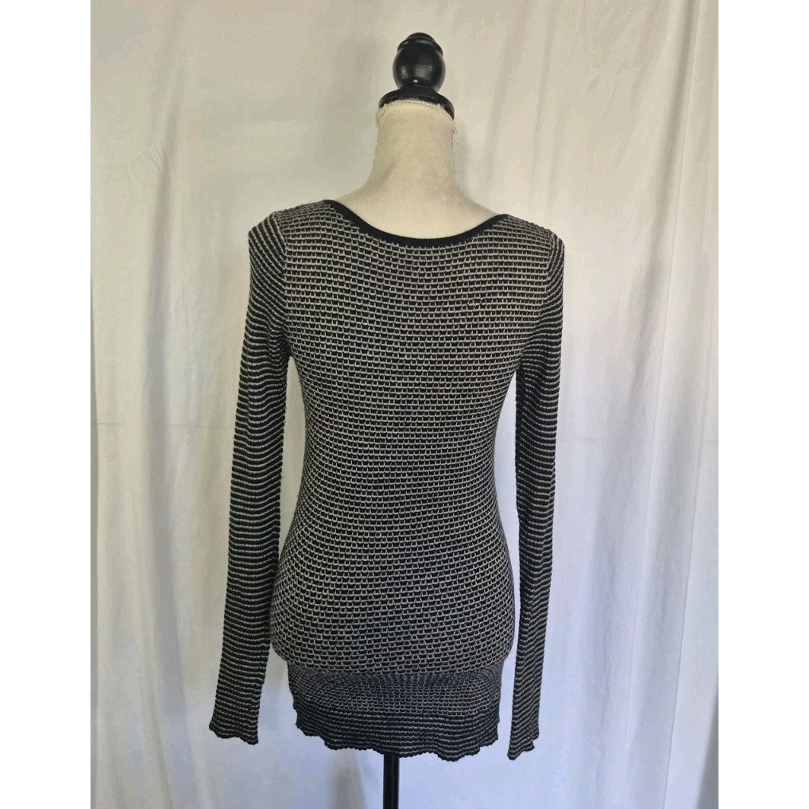 Free People Free People Y2K Women's Black Wool Blend Boho Sweater Large Size L / US 10 / IT 46 - 2 Thumbnail