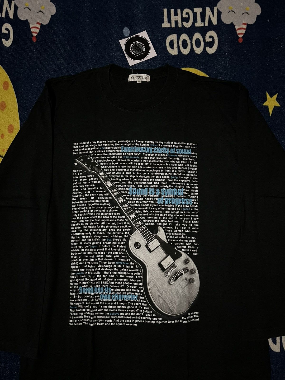 Japanese Brand ST. Franc Experiencing Clarity Of Sound Poem Longsleve Tee Size US XL / EU 56 / 4 - 2 Thumbnail