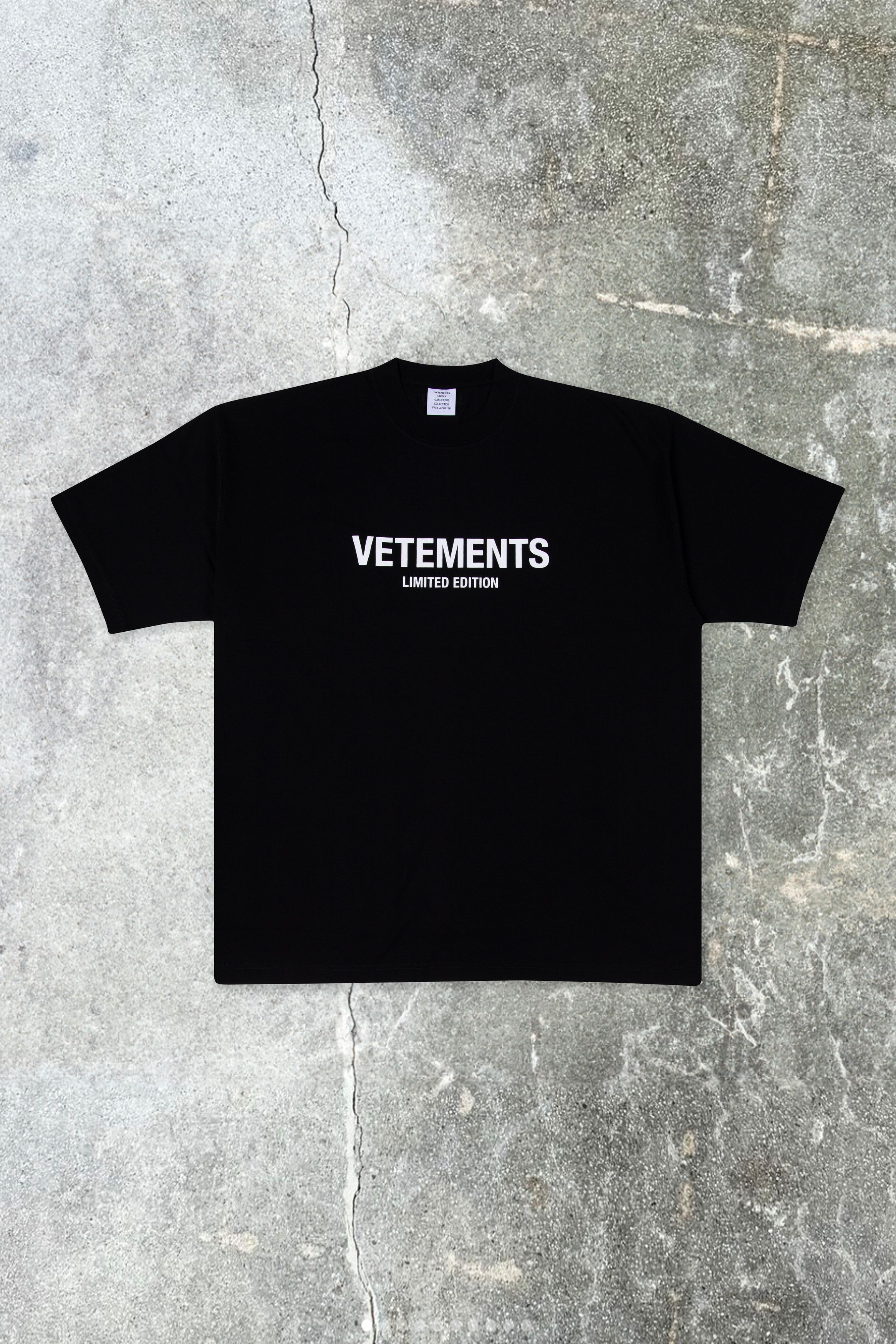 image of Vetements Black 'limited Edition' T-Shirt, Men's (Size Small)