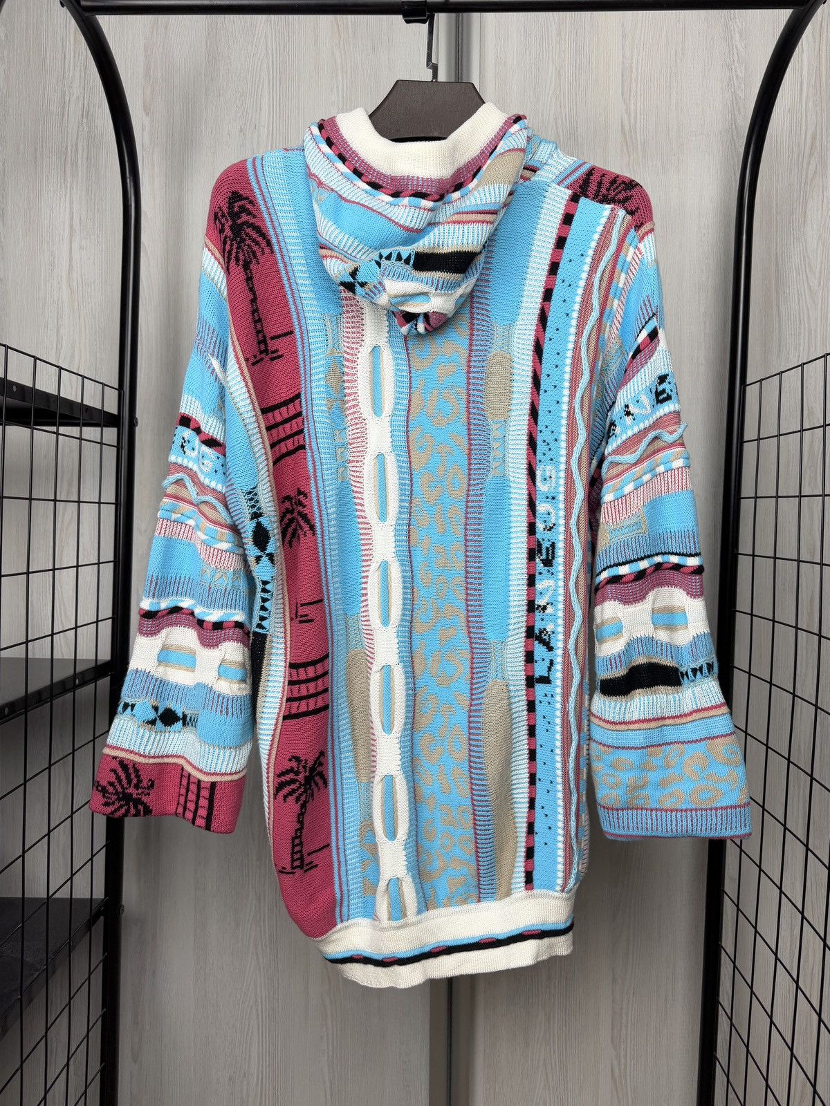 Laneus Laneus Unisex Coloured Cable knit hooded cardigan sweater Size US S / EU 44-46 / 1 - 8 Thumbnail