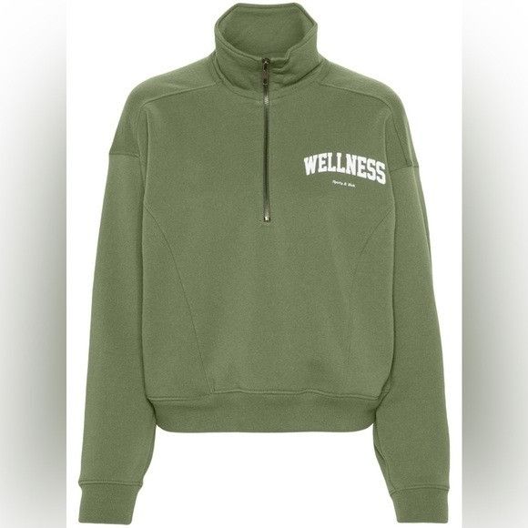 Sporty & Rich SPORTY & RICH WELLNESS IVY QUARTER ZIPPED SWEATSHIRT SZ M Size M / US 6-8 / IT 42-44 - 1 Thumbnail
