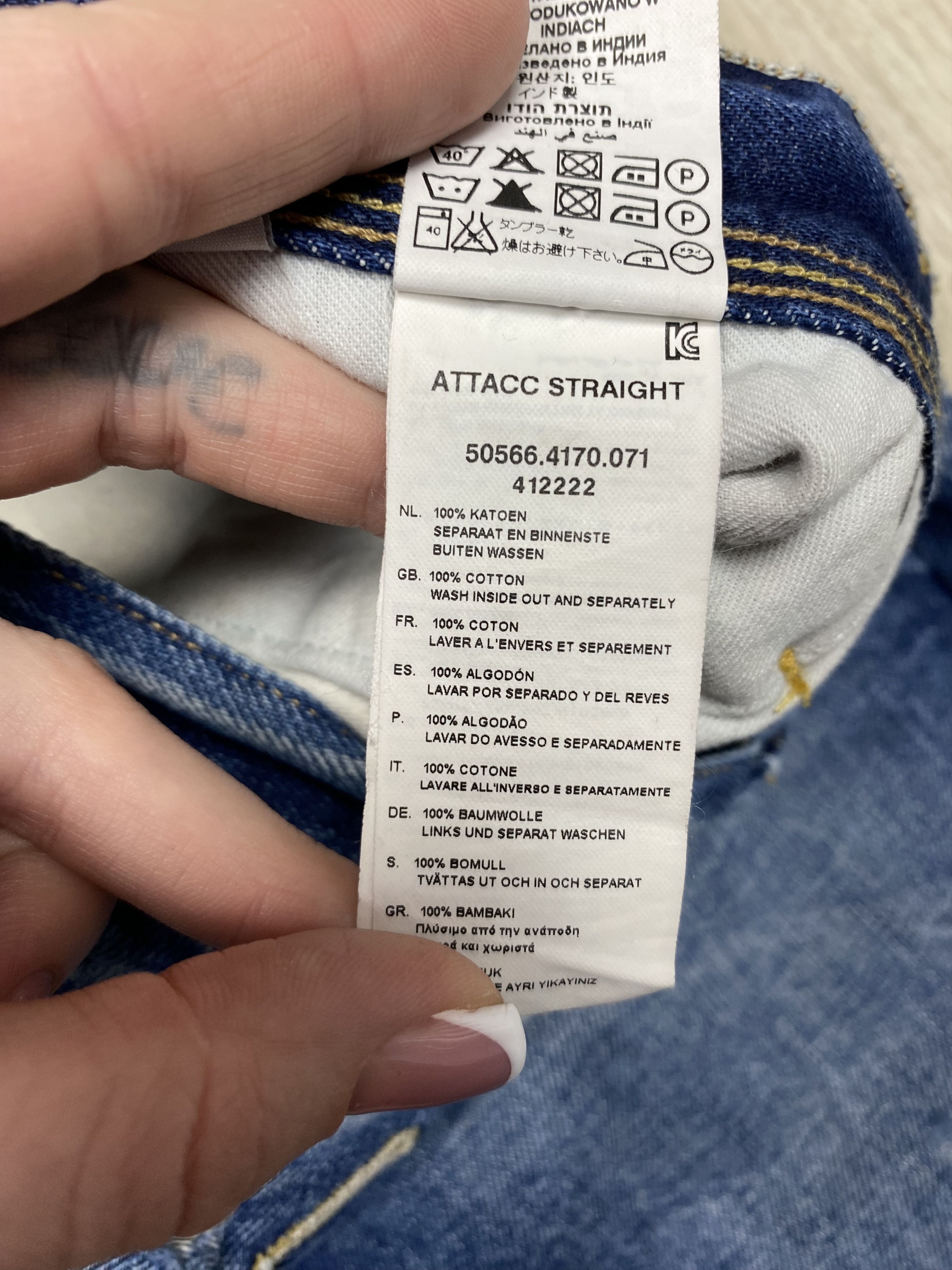 G-Star G Star Raw Attacc Straight Mens Denim Pants Jeans Size US 33 - 13 Thumbnail