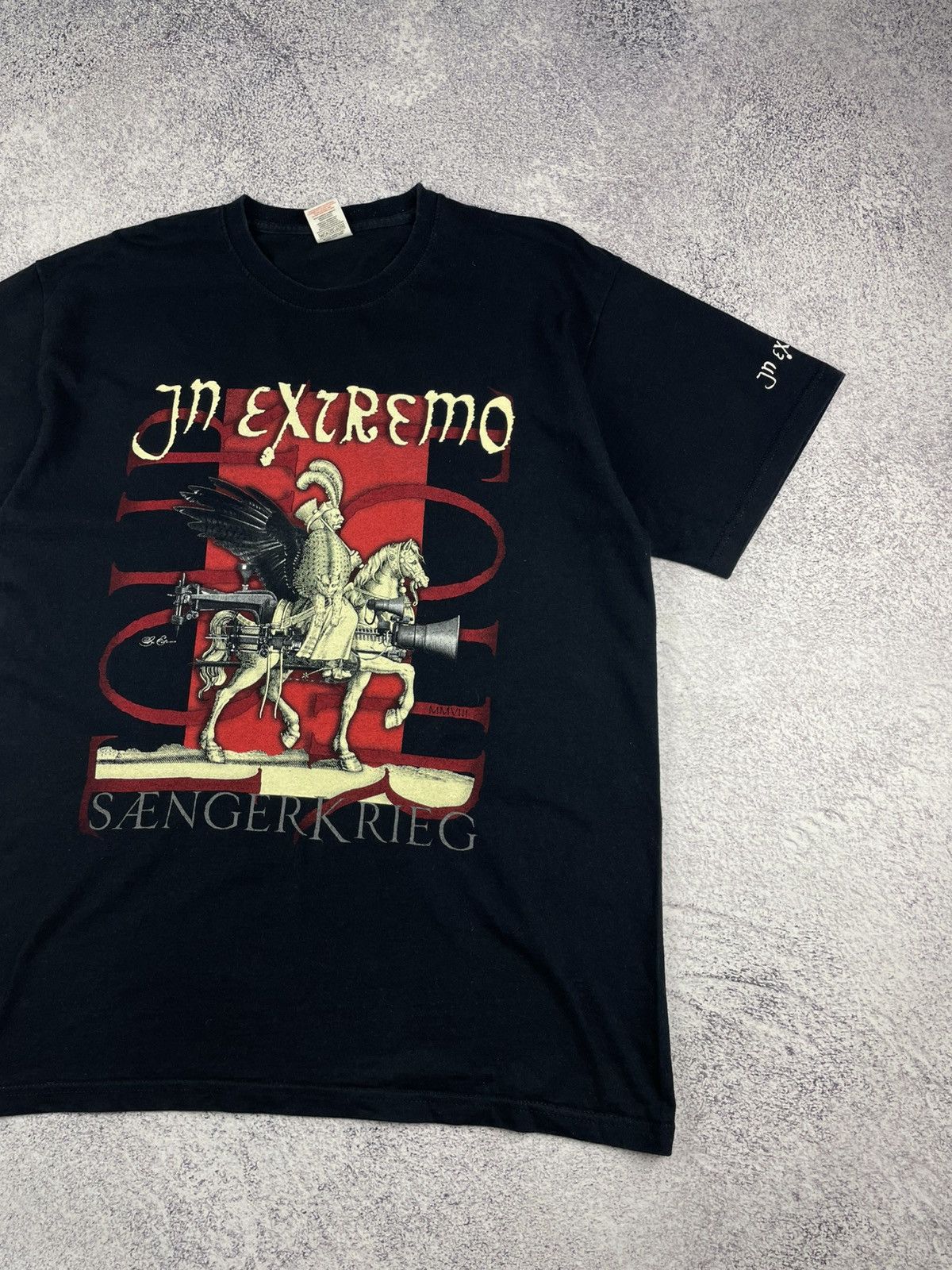 Fruit Of The Loom Vintage 2008 In Extremo Tour Graphic Tee T-shirt Size L Size US L / EU 52-54 / 3 - 2 Thumbnail