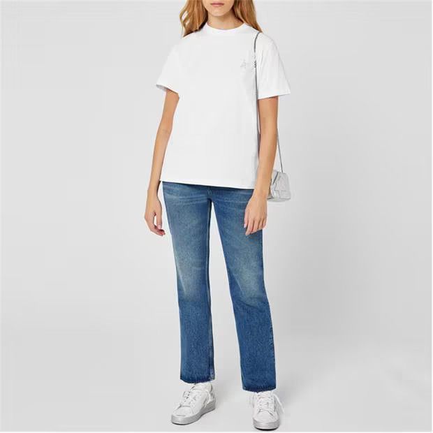Golden Goose o1g2r1mq1024 Star Regular T-Shirt in White & Silver Size L / US 10 / IT 46 - 7 Thumbnail