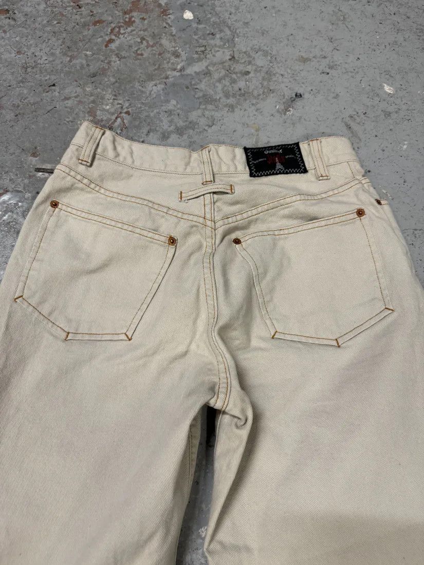 Jean Paul Gaultier × Vintage 2000s Jean Paul Gaultier Minimalist Beige Pants Size 25" / US 0 / IT 36 - 7 Thumbnail