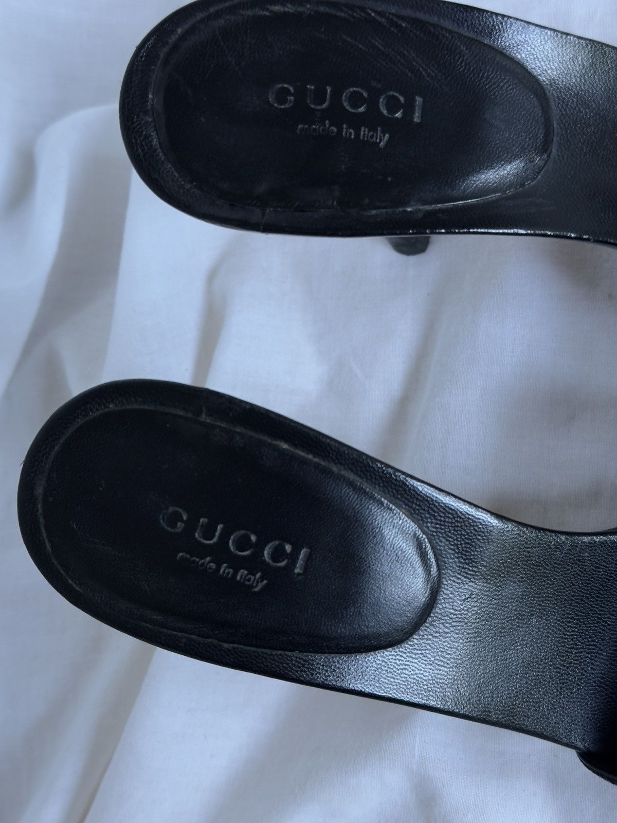Gucci Gucci Black Canvas Monogram GG Mules Heels Size US 5.5 / IT 35.5 - 3 Thumbnail