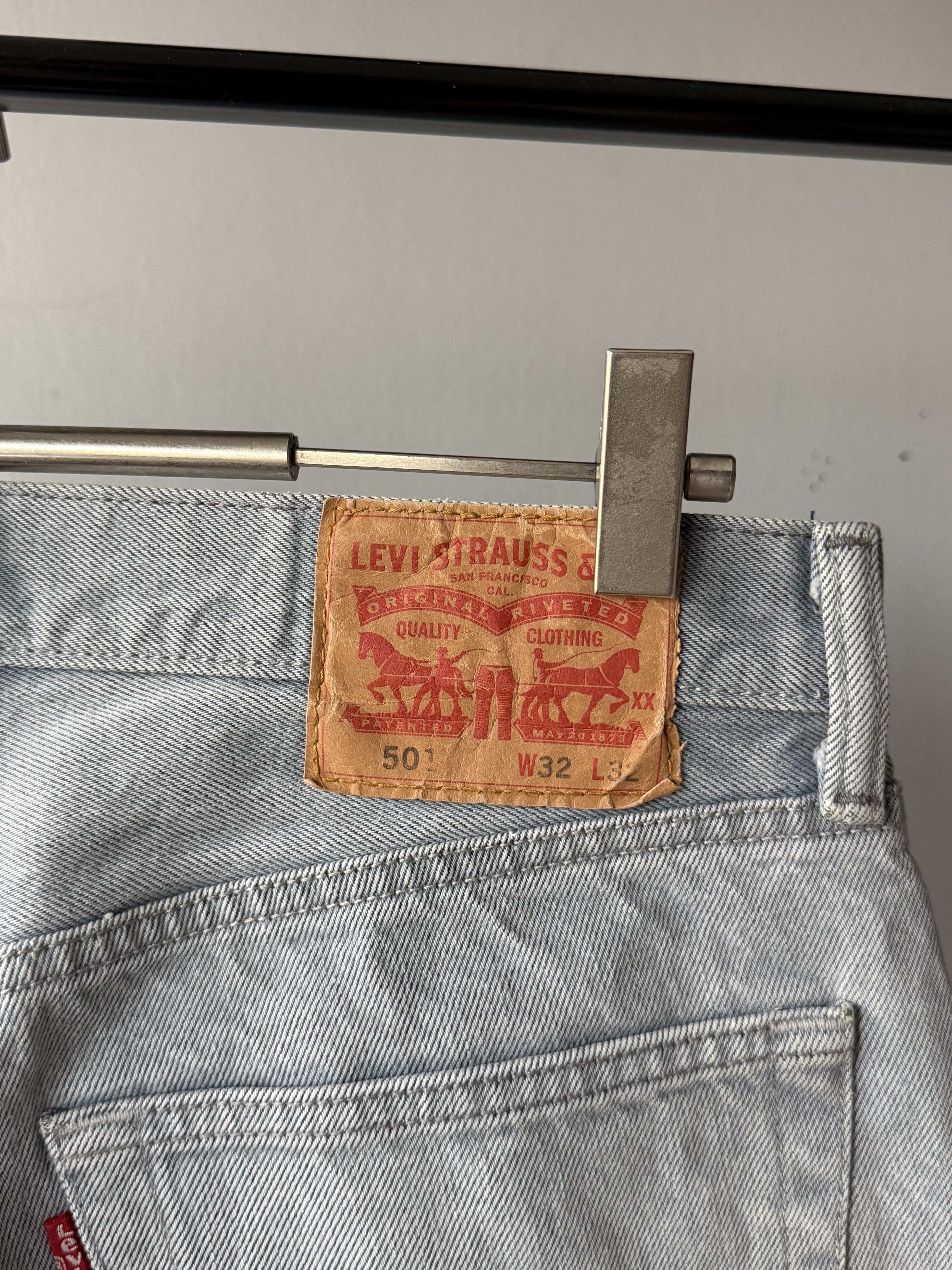 Levi's × Levi's Vintage Clothing × Vintage Vintage Levi's 501 Gray Cotton Denim Jeans Made In Mexico Size US 32 / EU 48 - 14 Thumbnail