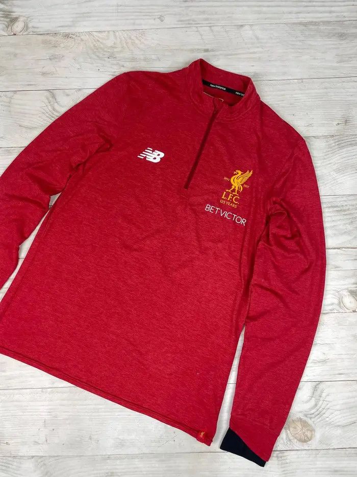 New Balance Liverpool Training Shirt 2017 2018 Drill Top Jersey 1/4 Zip Size US L / EU 52-54 / 3 - 2 Thumbnail
