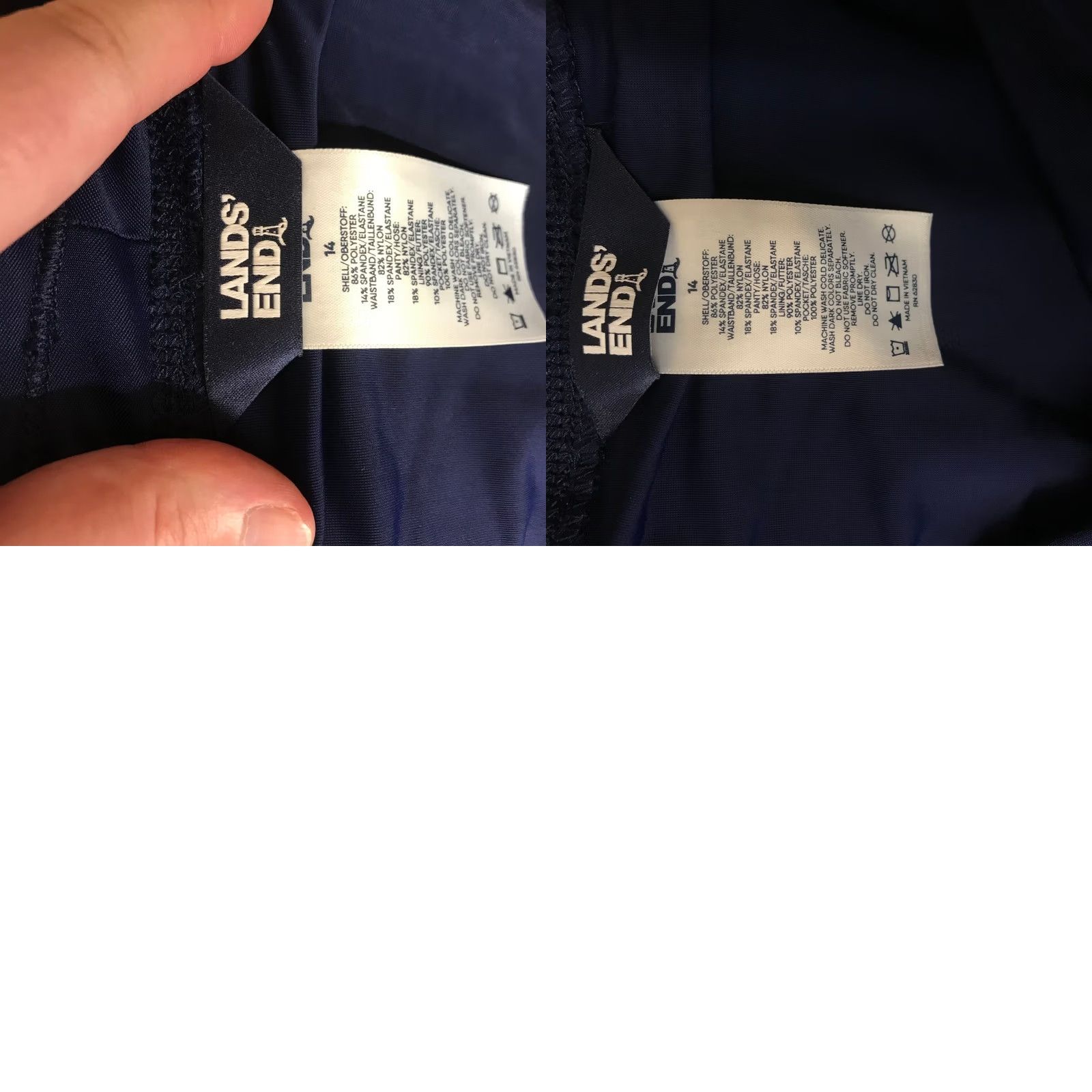Lands' End VINTAGE Lands' End Womens Navy Blue Active Shorts Size 14 Pockets Liner Size 36" / US 14 / IT 50 - 8 Thumbnail