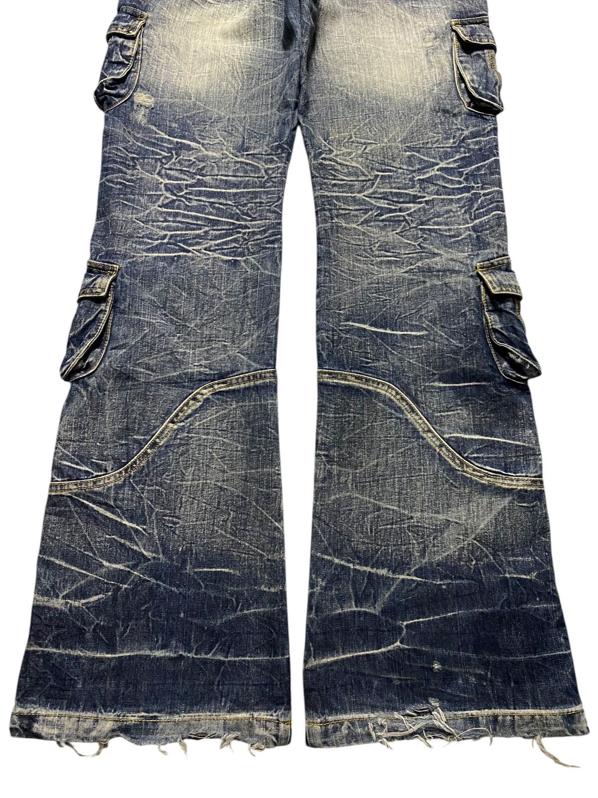 If Six Was Nine Vintage Japanese Brand Topism Tactical Flare Jeans Size US 33 - 6 Thumbnail