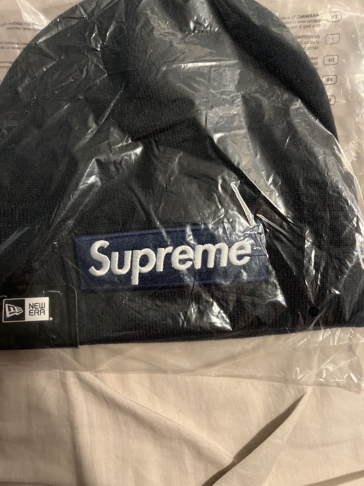 Supreme Beanie supreme new era navy Size ONE SIZE - 2 Thumbnail