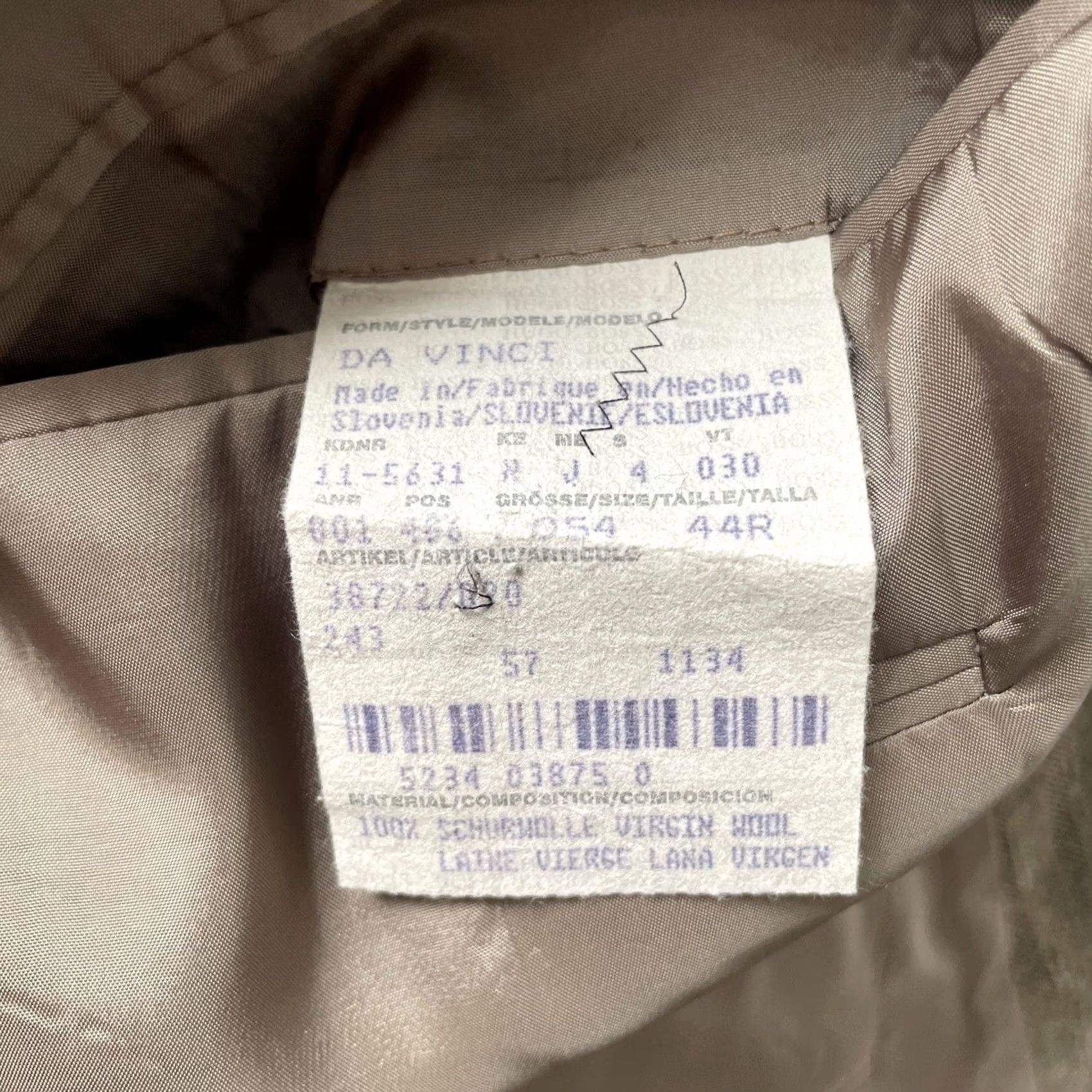 Hugo Boss HUGO BOSS Sport Jacket Mens 44R Wool Tweed Herringbone Double-Vented Brown Blazer Loro Piana Zelander Merino Wool JACKET/COAT BUTTON Styled? Size 44R - 5 Thumbnail