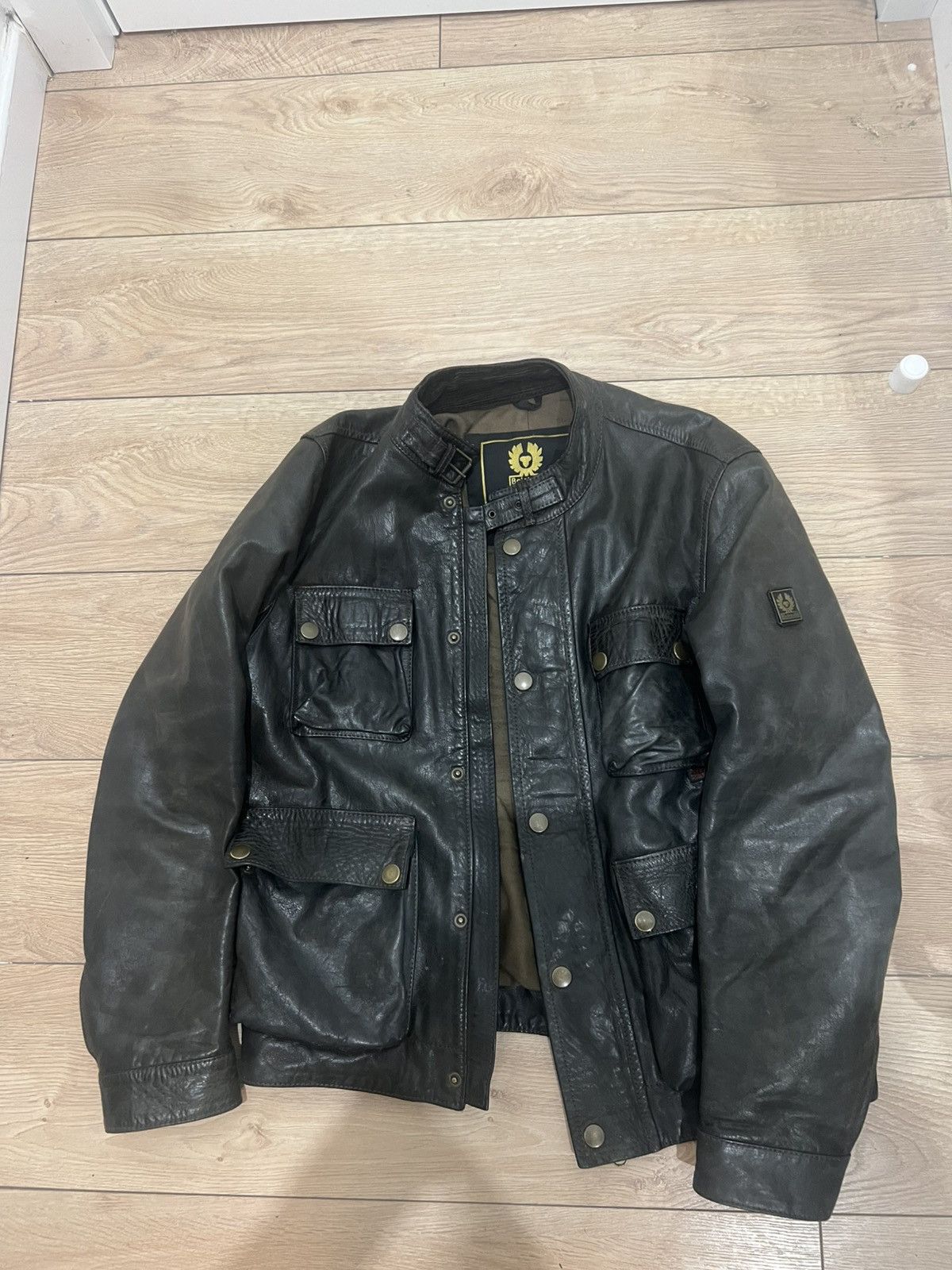 Belstaff Beautiful Belstaff Brad Leather Jacket. Antique Black. Size US L / EU 52-54 / 3 - 1 Thumbnail
