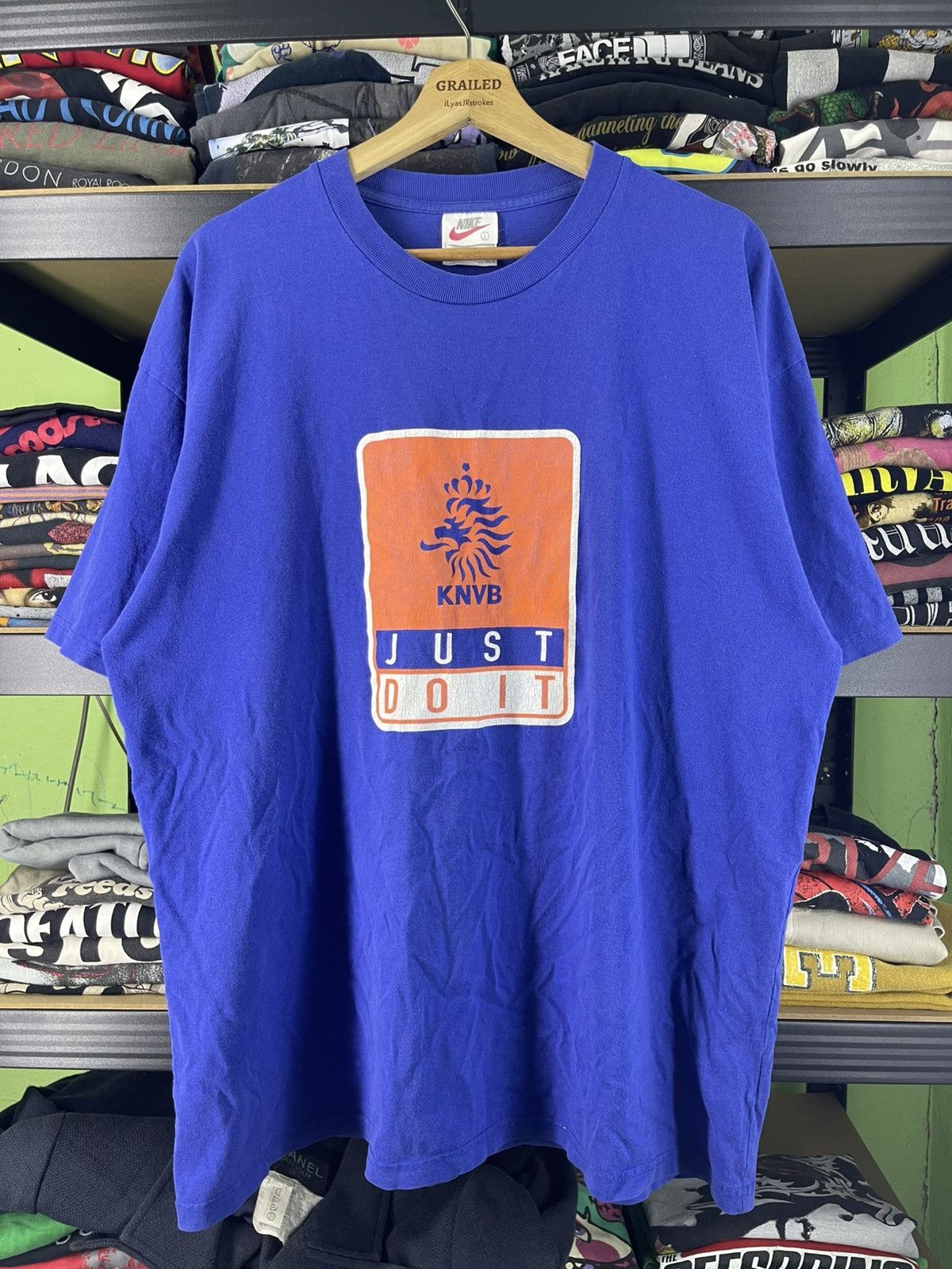 Nike Vintage 90's Nike KNVB Netherlands Just Do It T-Shirt Size US L / EU 52-54 / 3 - 2 Thumbnail
