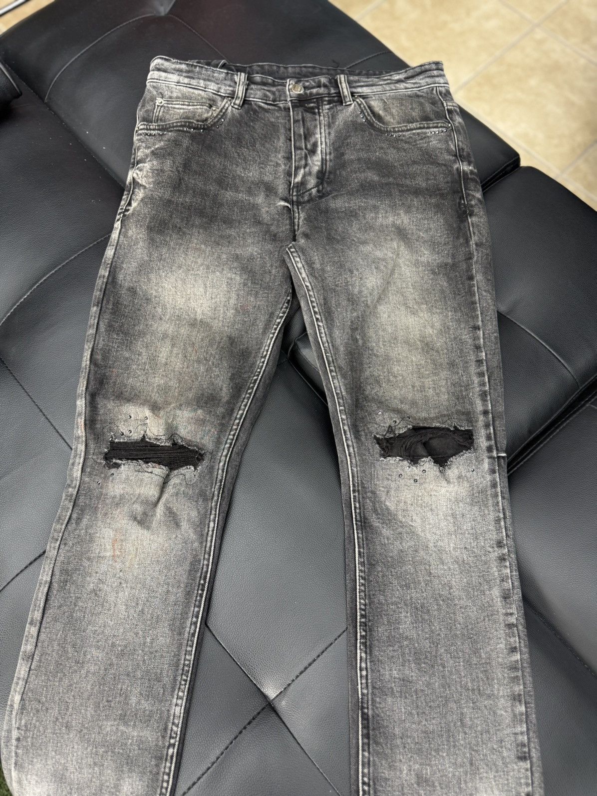 Ksubi Ksubi Grey Stone Skinny Jeans Size 31 Size US 31 - 3 Thumbnail