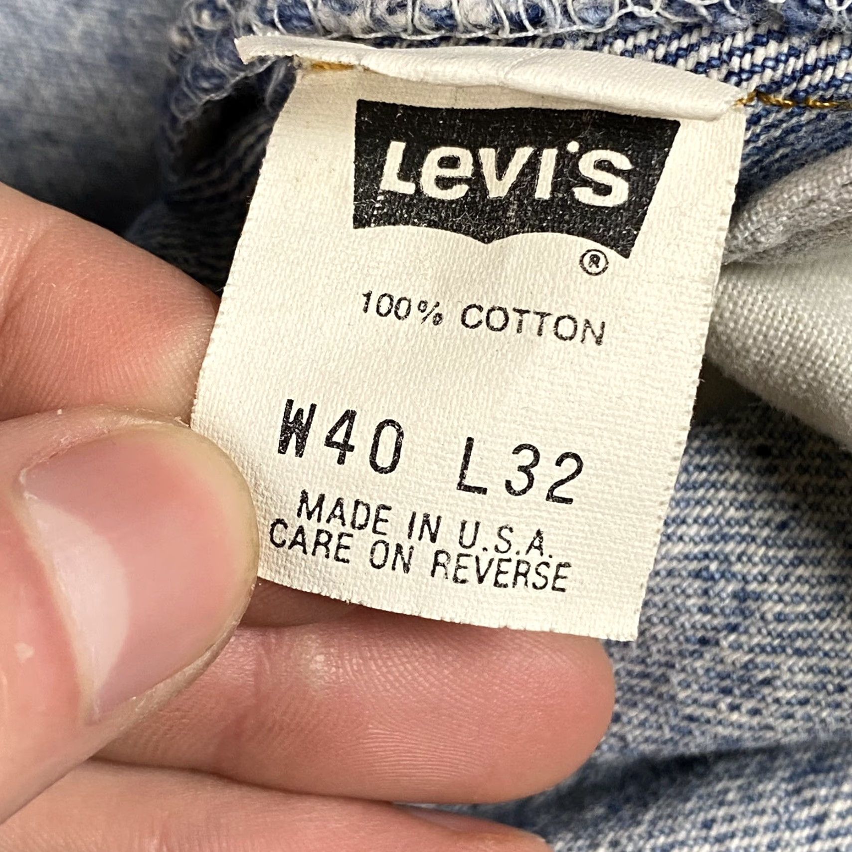 Levi's VINTAGE Levi's 550 Jeans Mens 40x32 (Actual 38x32) Tapered Leg Blue Distressed USA Size US 40 / EU 56 - 5 Thumbnail