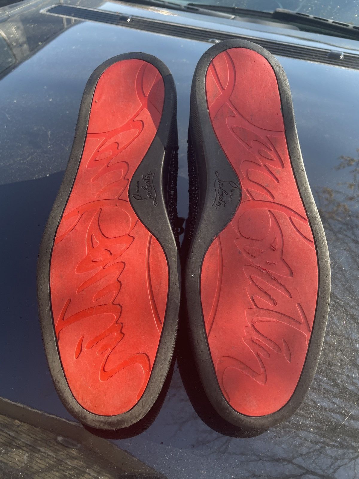 Christian Louboutin Christian Loboutin Louis Strass Flat Black Crystal Size US 11 / EU 44 - 3 Thumbnail