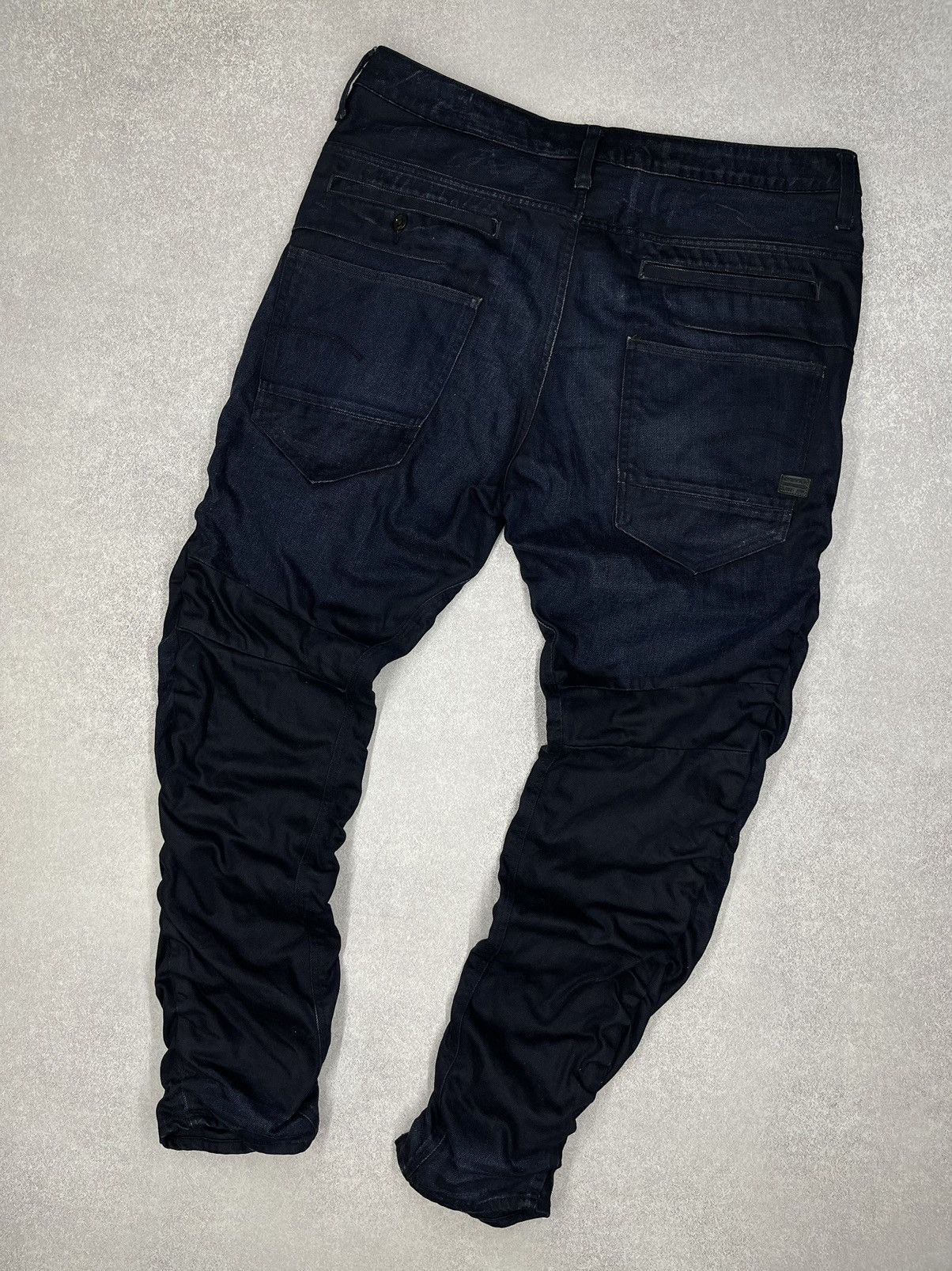 Mens G Star Raw Staq 3D Tapered Multipocket Jeans Denim Navy