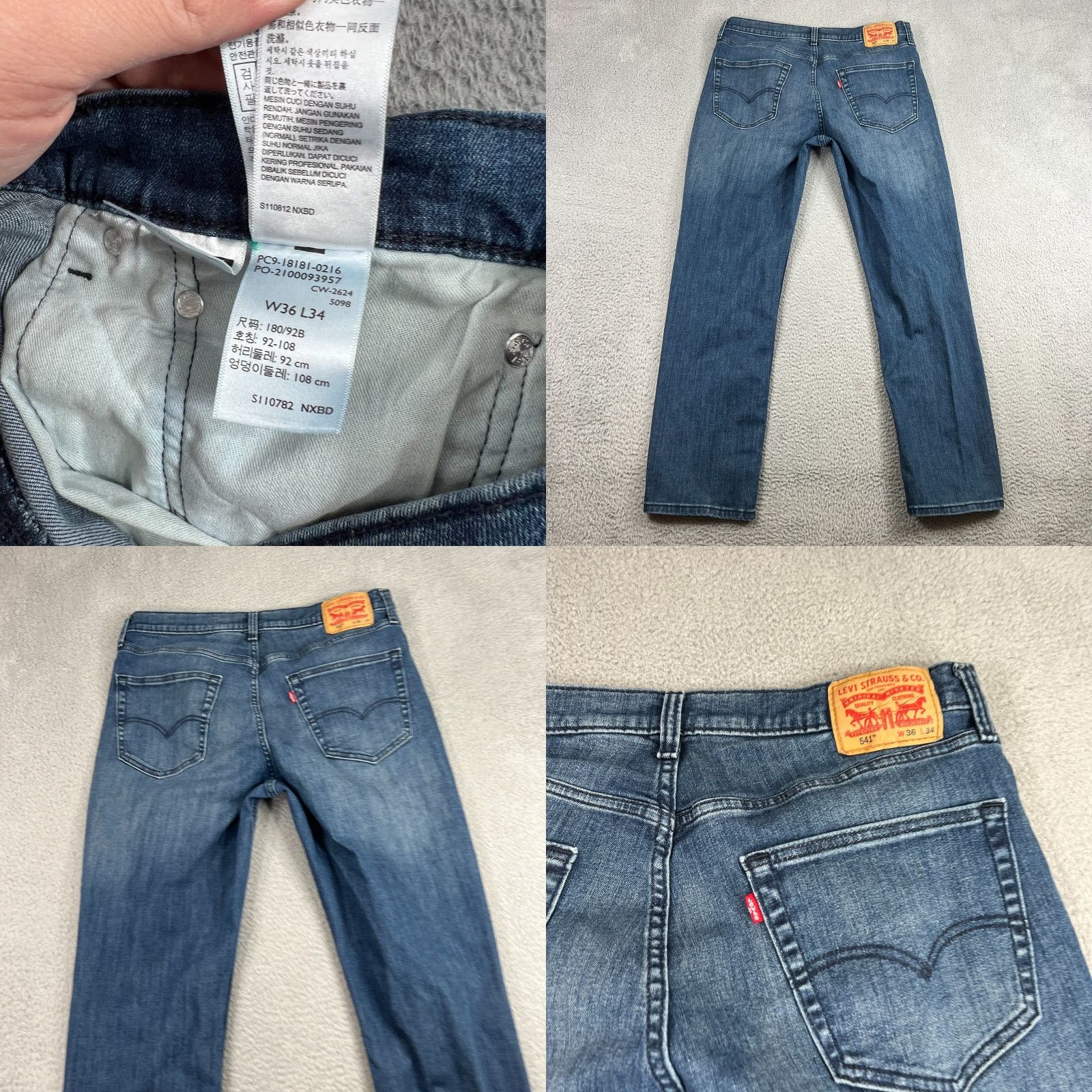 Levi's Levi's 541 Jeans Men’s 36x34 Dark Wash Athletic Tapered Fit 5-Pocket Denim Jeans Size US 36 / EU 52 - 8 Thumbnail