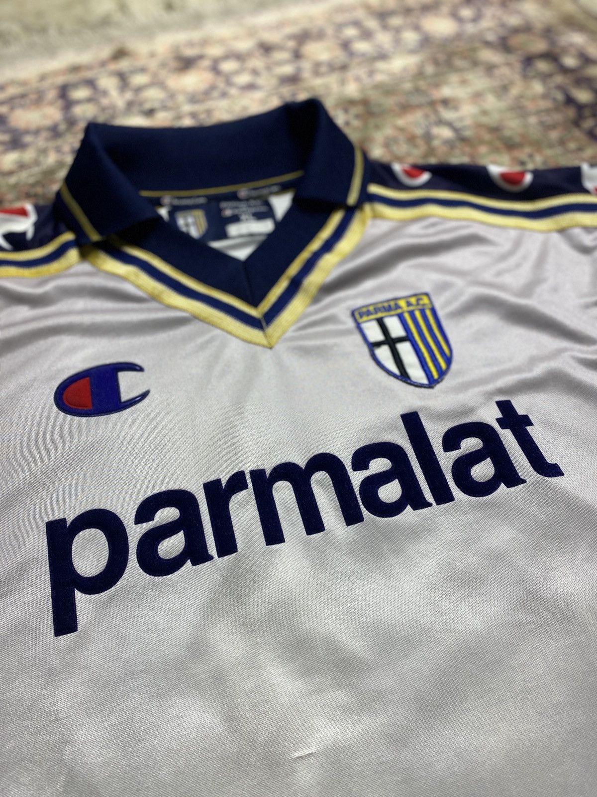 Raised by Champions AC Parma Away 2000/01 Player Issue Long Sleeve Size US XL / EU 56 / 4 - 6 Thumbnail