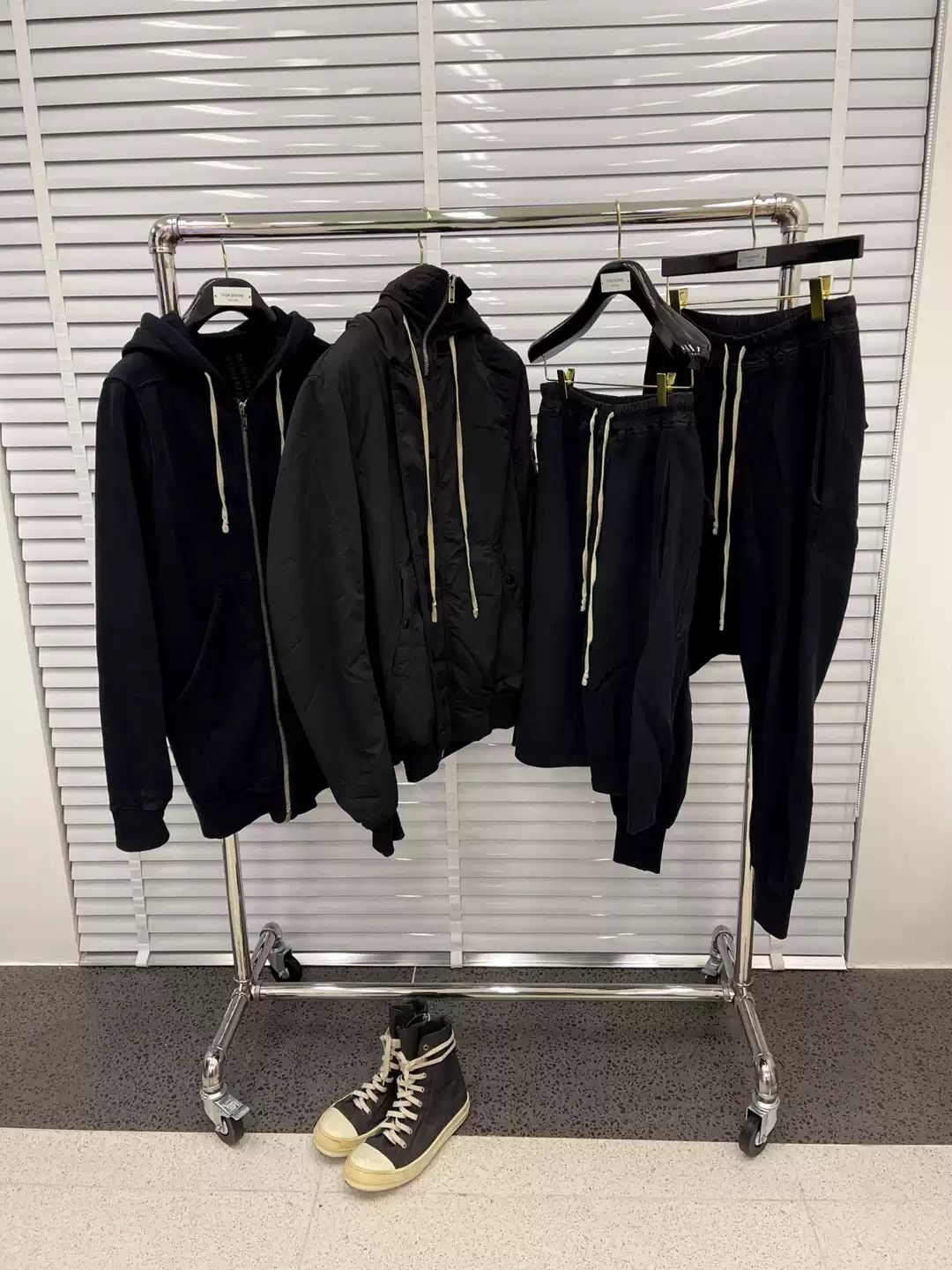 Rick owens long zipper sweater