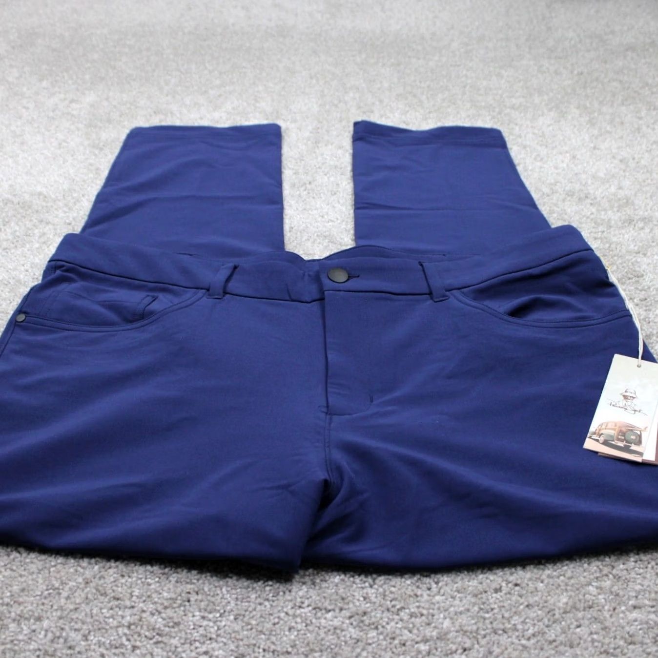 Panama Jack Panama Jack Pants Mens 40x30 Blue NWT 4 Way Stretch Polyester Spandex Flat Front Dress Pants Regular Size Type: Regular Size US 40 / EU 56 - 2 Thumbnail
