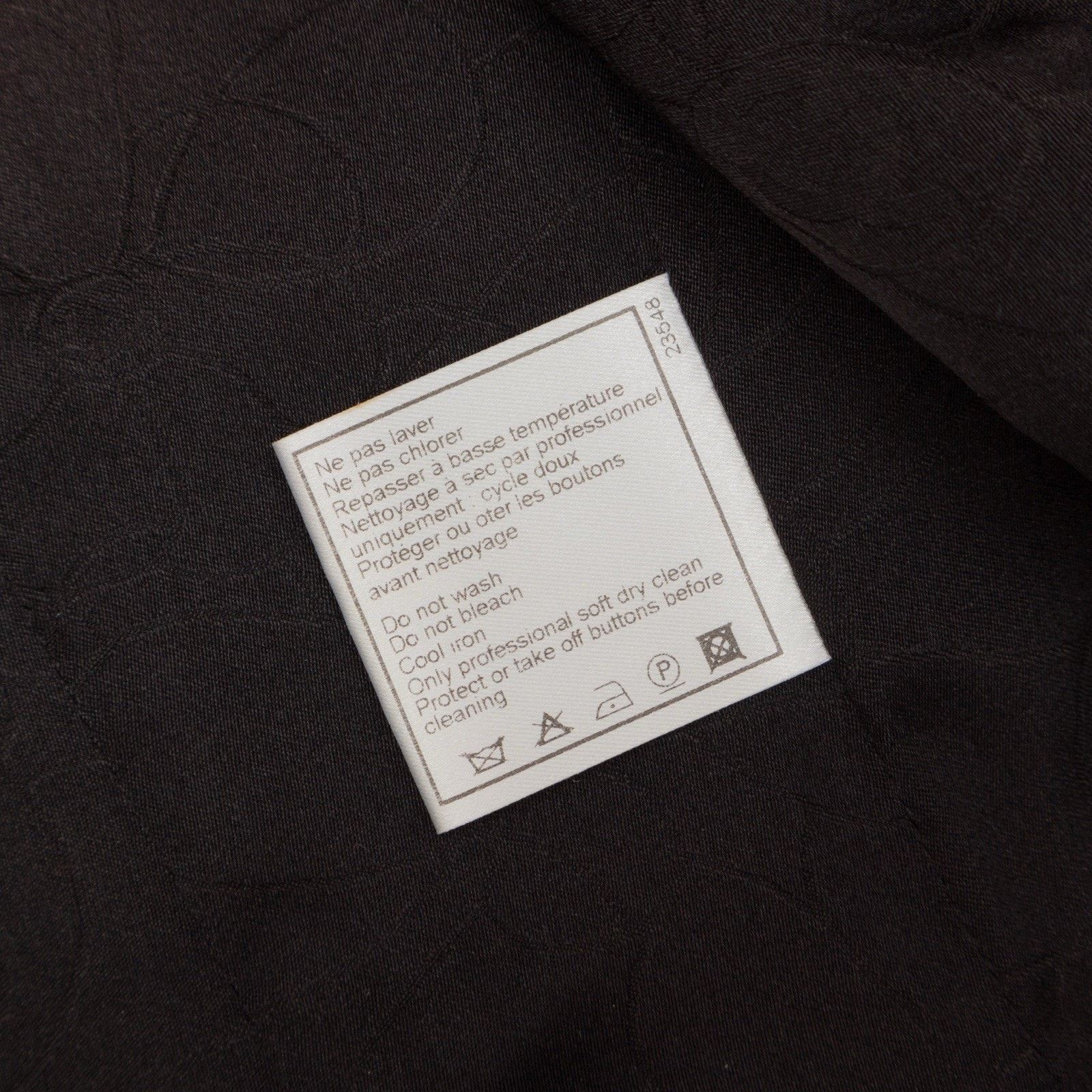 Chanel CHANEL Cropped Bouclé Camélia Double Breasted Wool Jacket Size L / US 10 / IT 46 - 12 Thumbnail