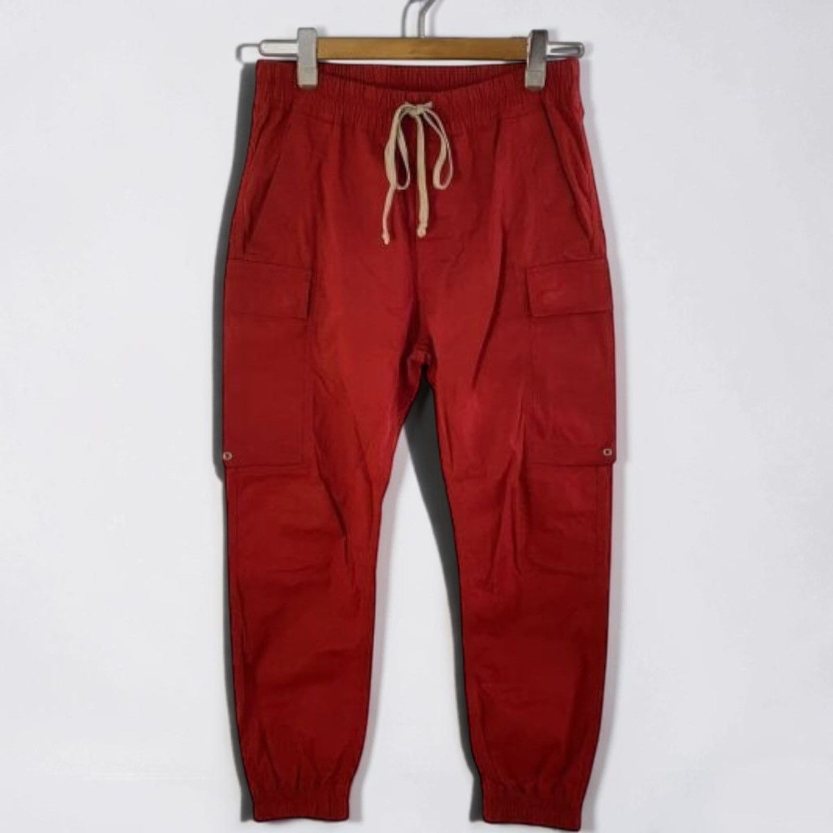 Rick Owens Rick Owens FW19 Larry Cargo Jog Pants RU19F4396-TE Red