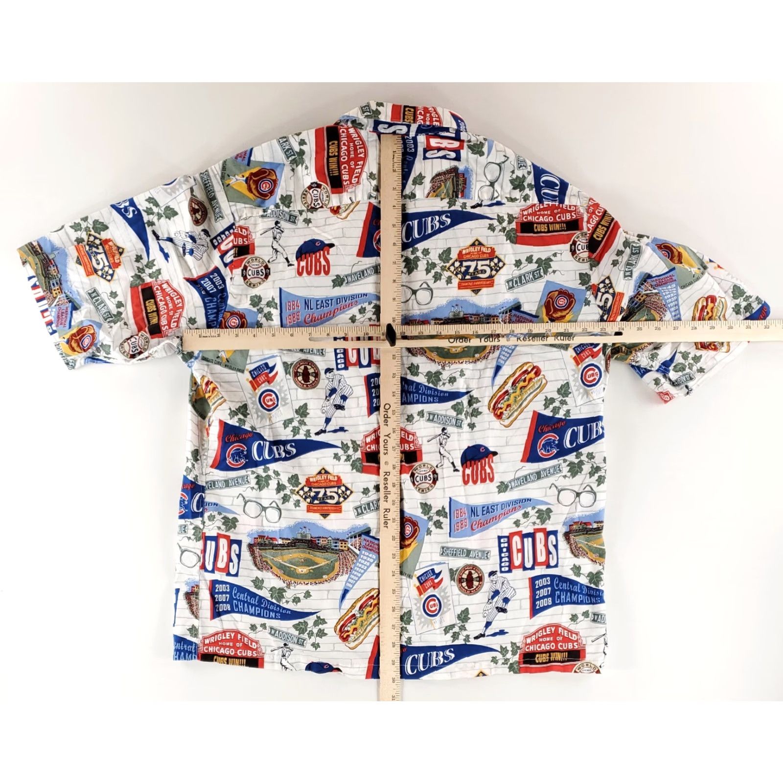 Reyn Spooner Reyn Spooner Sports Chicago Cubs AOP Legacy Short Sleeve Button Up Shirt Mens XL Multicolor Size US XL / EU 56 / 4 - 8 Thumbnail