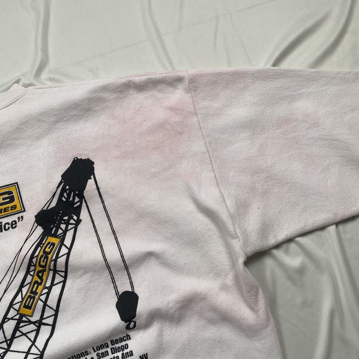 Tultex Vintage 90s Bragg Construction Company Crewneck Size US XXL / EU 58 / 5 - 4 Thumbnail