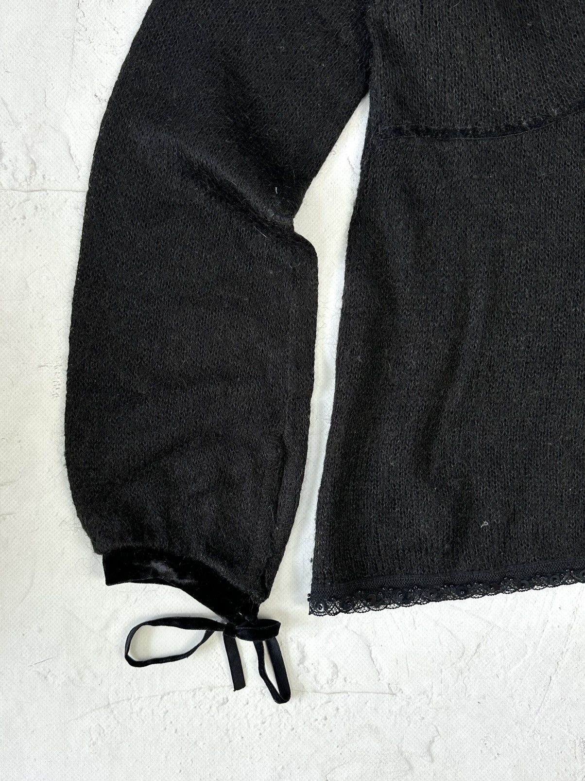 Beauty Beast × If Six Was Nine × Vintage Vintage Black Mohair Sweater Size M / US 6-8 / IT 42-44 - 5 Thumbnail
