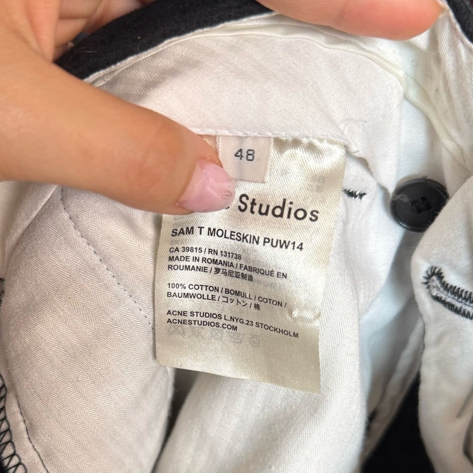 Acne Studios Acne Studios Men’s Soft Cotton Pants Size US 32 / EU 48 - 3 Thumbnail