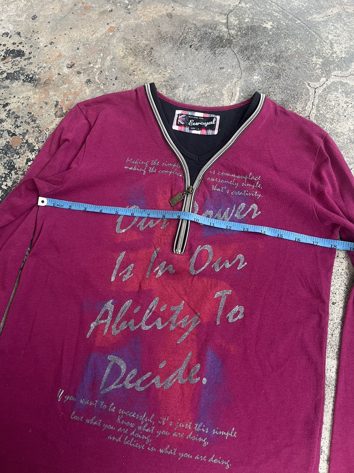 If Six Was Nine × Japanese Brand × Le Grande Bleu (L.G.B.) JAPANESE EUROYAL POEM ZIPPER UP LONGSLEEVE PUNK GOTHIC STYLE Size US M / EU 48-50 / 2 - 11 Thumbnail