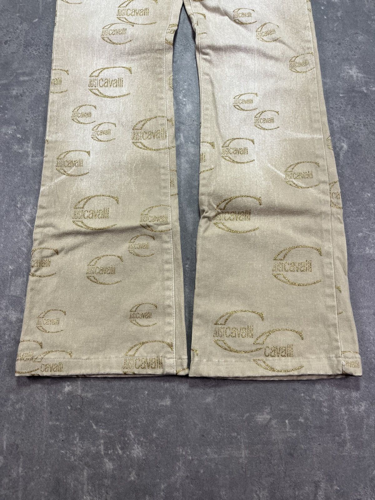 Just Cavalli 00s Just Cavalli Monogram Print Flared Jeans 28 Size US 28 / EU 44 - 4 Thumbnail