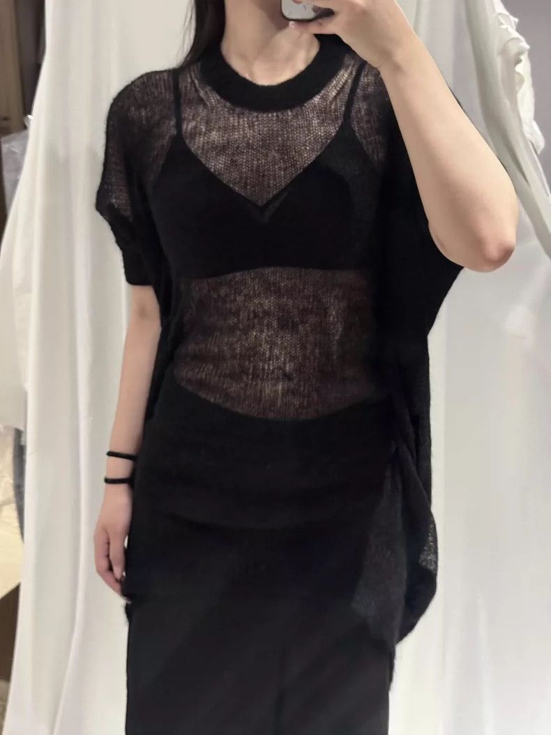 Junya Watanabe Junya Watanabe CDG Sheer Wool Knit Top Size S / US 4 / IT 40 - 1 Thumbnail