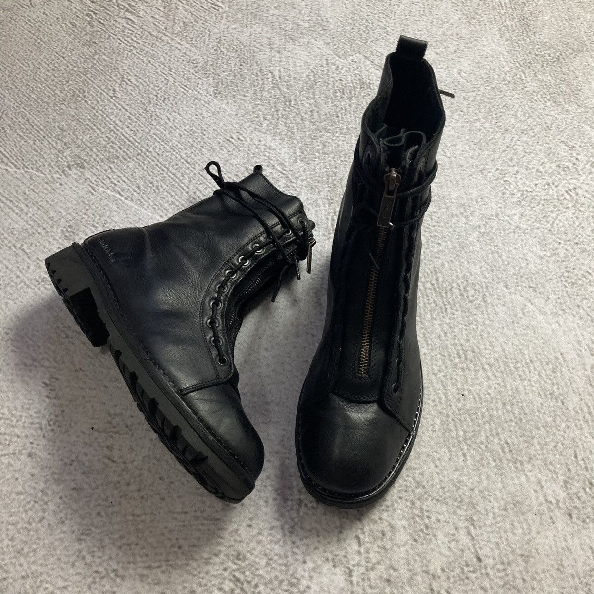Calvin Klein 🚀NEED GONE🚀 CALVIN KLEIN Leather Front Zipper Boots Archive Size US 7 / EU 40 - 1 Thumbnail