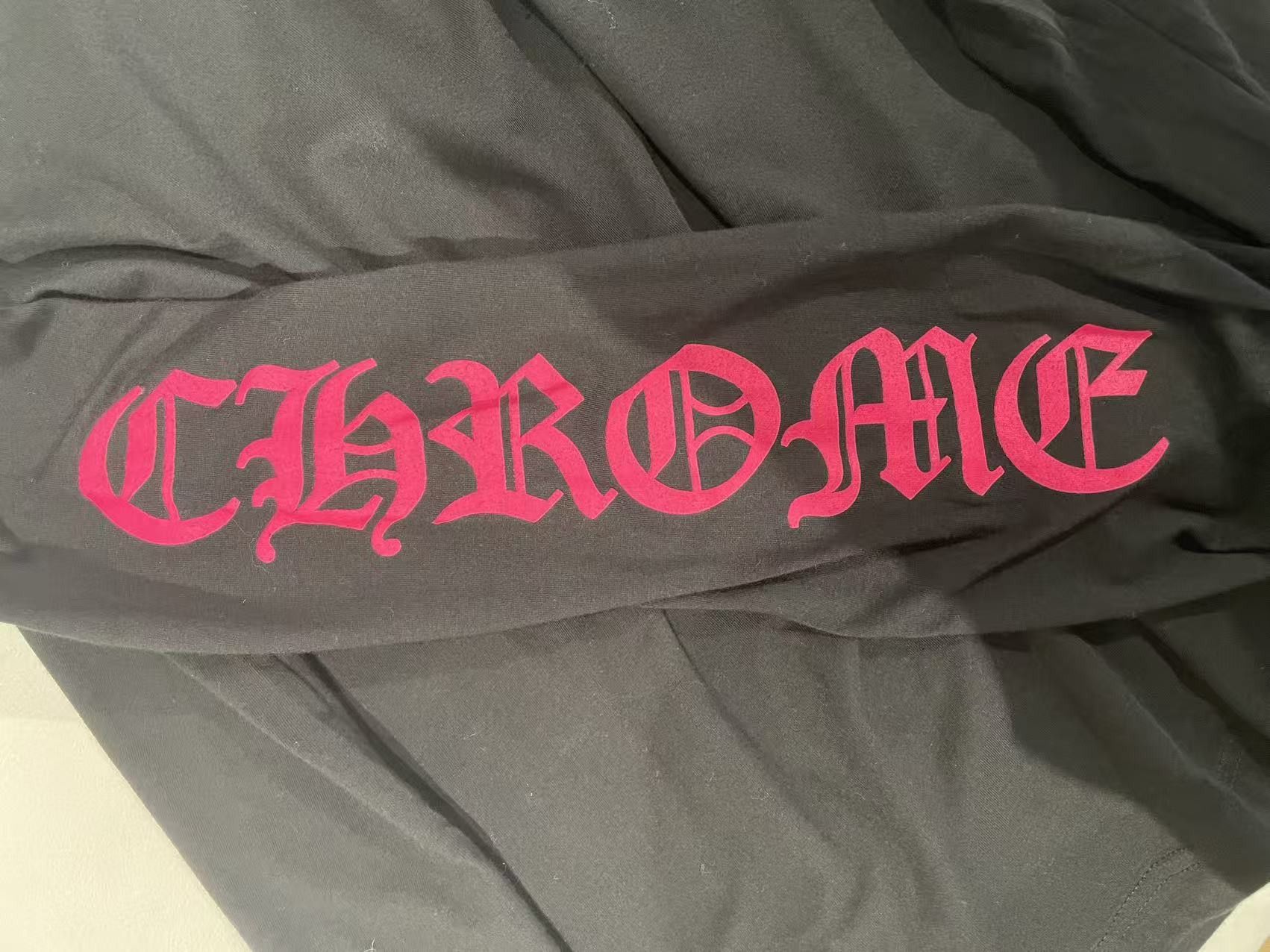 Chrome Hearts Chrome Hearts Pink Neck Logo Long Sleeve T-Shirt Tee Size L / US 10 / IT 46 - 5 Thumbnail