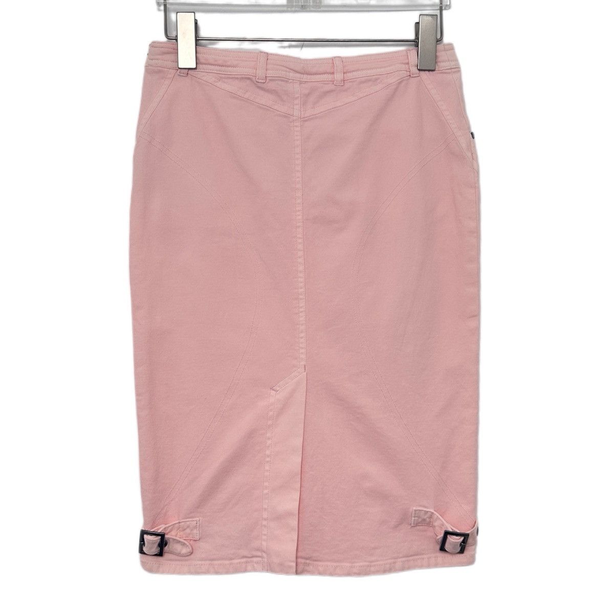 Versace Versace Pink Buckle Design Midi Skirt K26WX Size 26" / US 2 / IT 38 - 2 Thumbnail