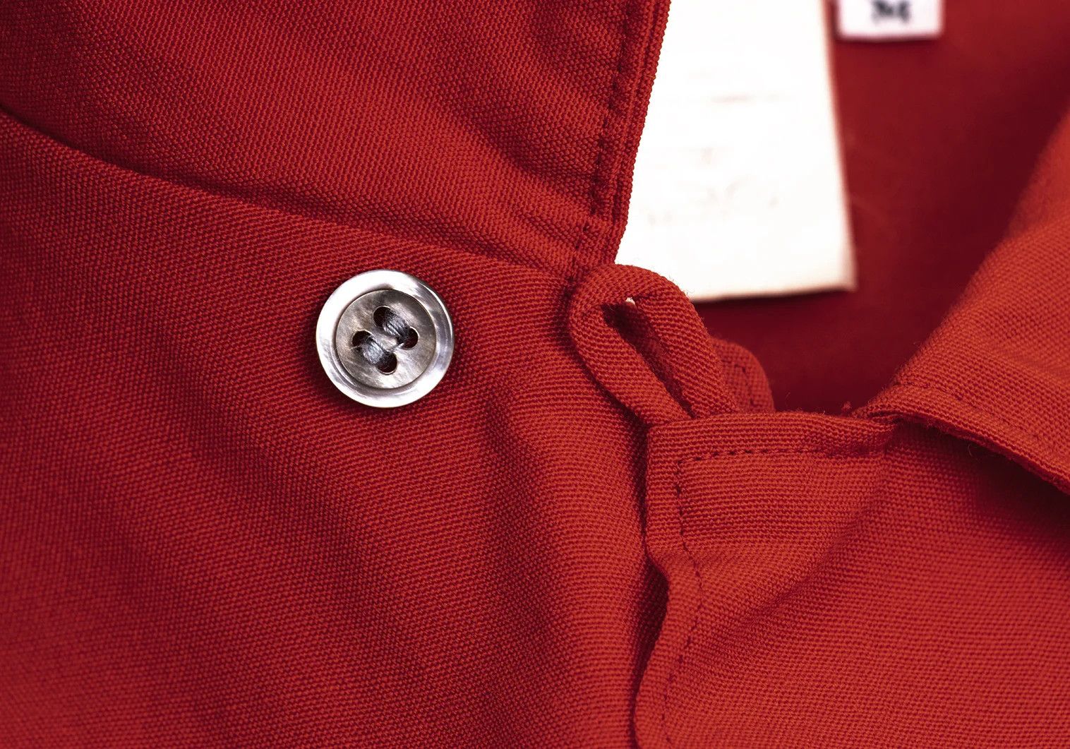 Yohji Yamamoto Yohji Yamamoto Wool Open Collar Shirt Red M Size US M / EU 48-50 / 2 - 4 Thumbnail