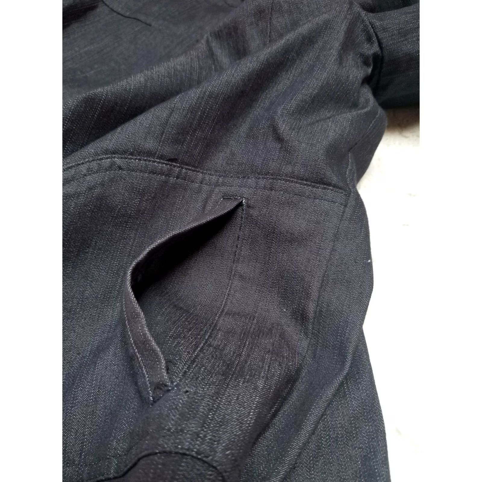 Denime Hillard & Hanson Womens XL Denim Black Casual Jacket Full Zip Pockets Size XL / US 12-14 / IT 48-50 - 8 Thumbnail