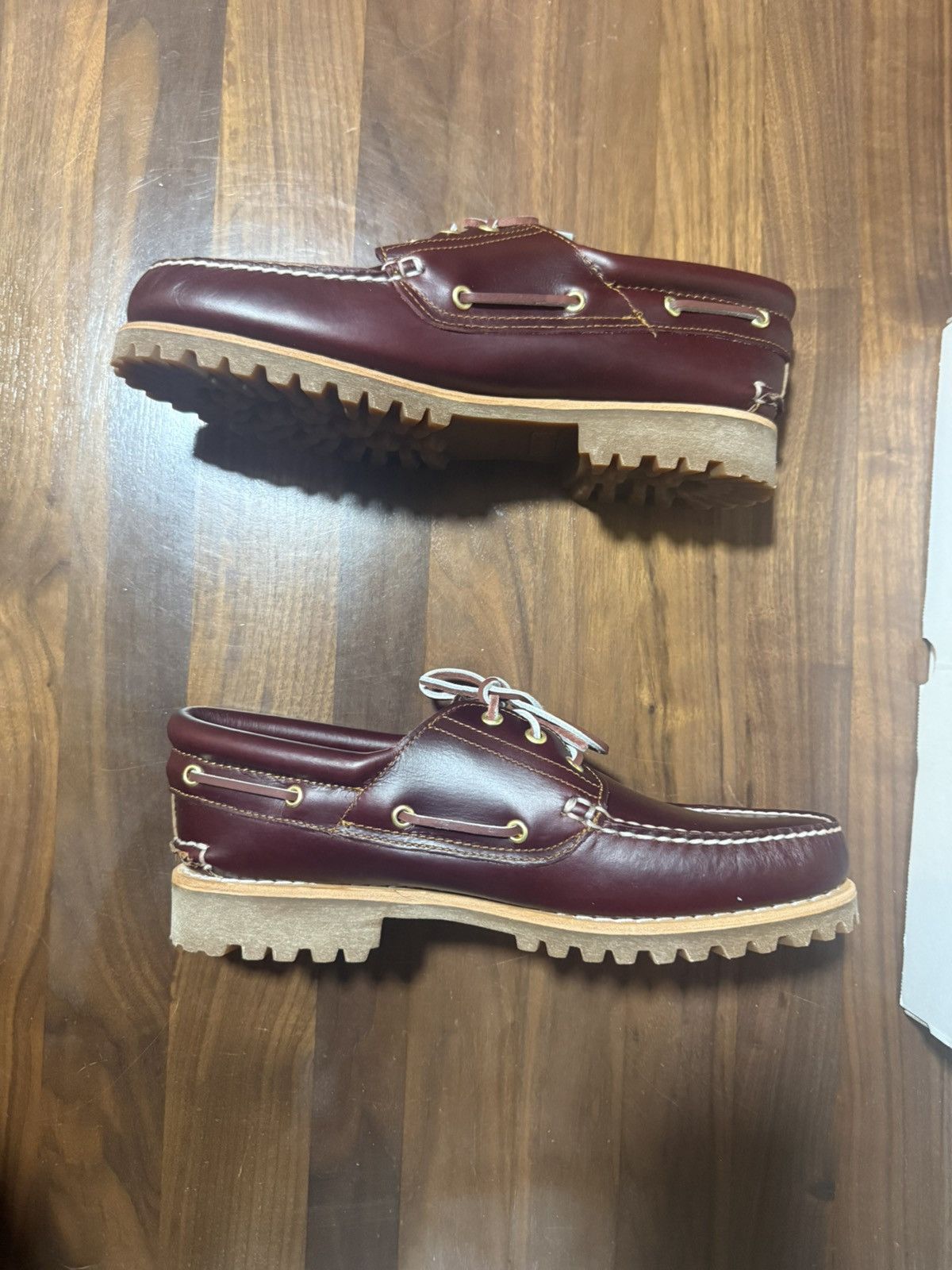 Timberland Timberland® Authentic 3-Eye Lug Handsewn Boat Shoe Burgundy Size US 11 / EU 44 - 3 Thumbnail