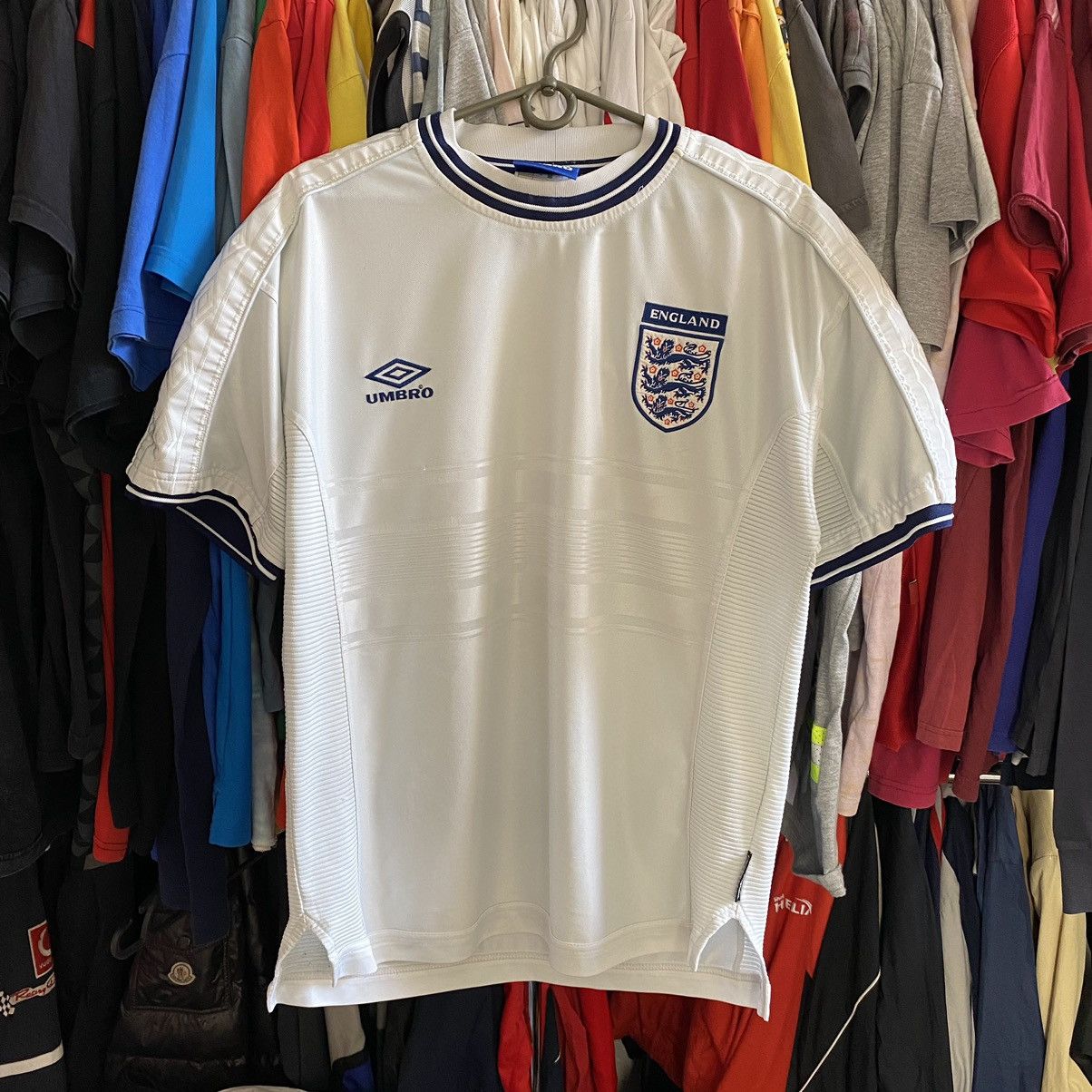 UMBRO Maillot Made in UK England Porté Vintage 90s Feutrine Football