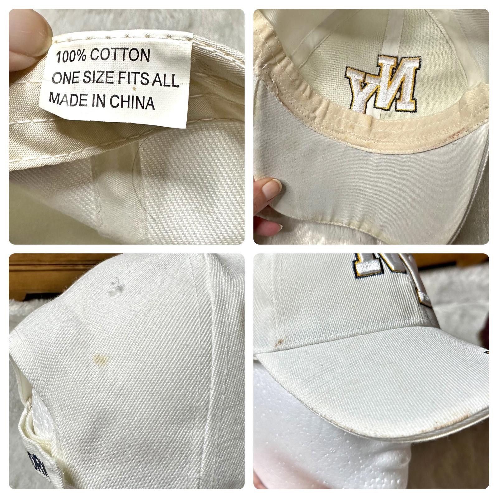 Designer New York Embroidered Cap White Unisex Adjustable Strap OS Size ONE SIZE - 8 Thumbnail