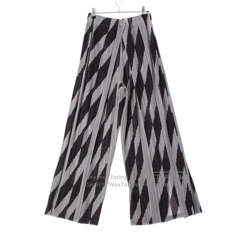 Issey Miyake Issey Miyake size:5 Lightning Print Wide-Leg Pants Size 22" - 2 Thumbnail