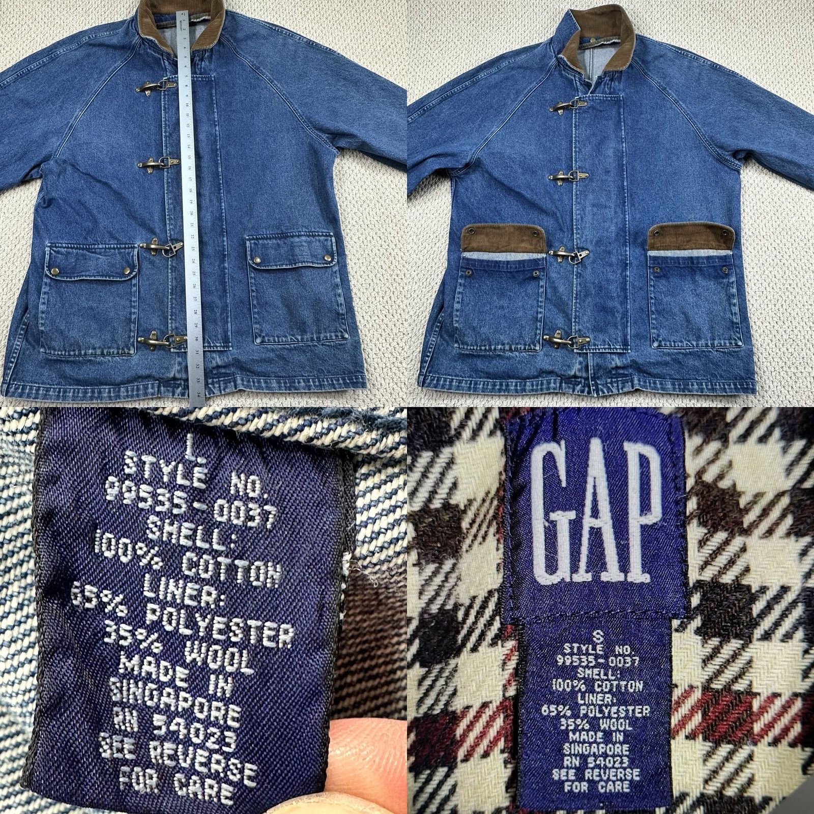 Gap VINTAGE Gap Denim Jacket Oversized Fit Blue 90s Jacket Mens L Blue Denim Jacket with Snap Closure Outer Shell Only Size US L / EU 52-54 / 3 - 8 Thumbnail