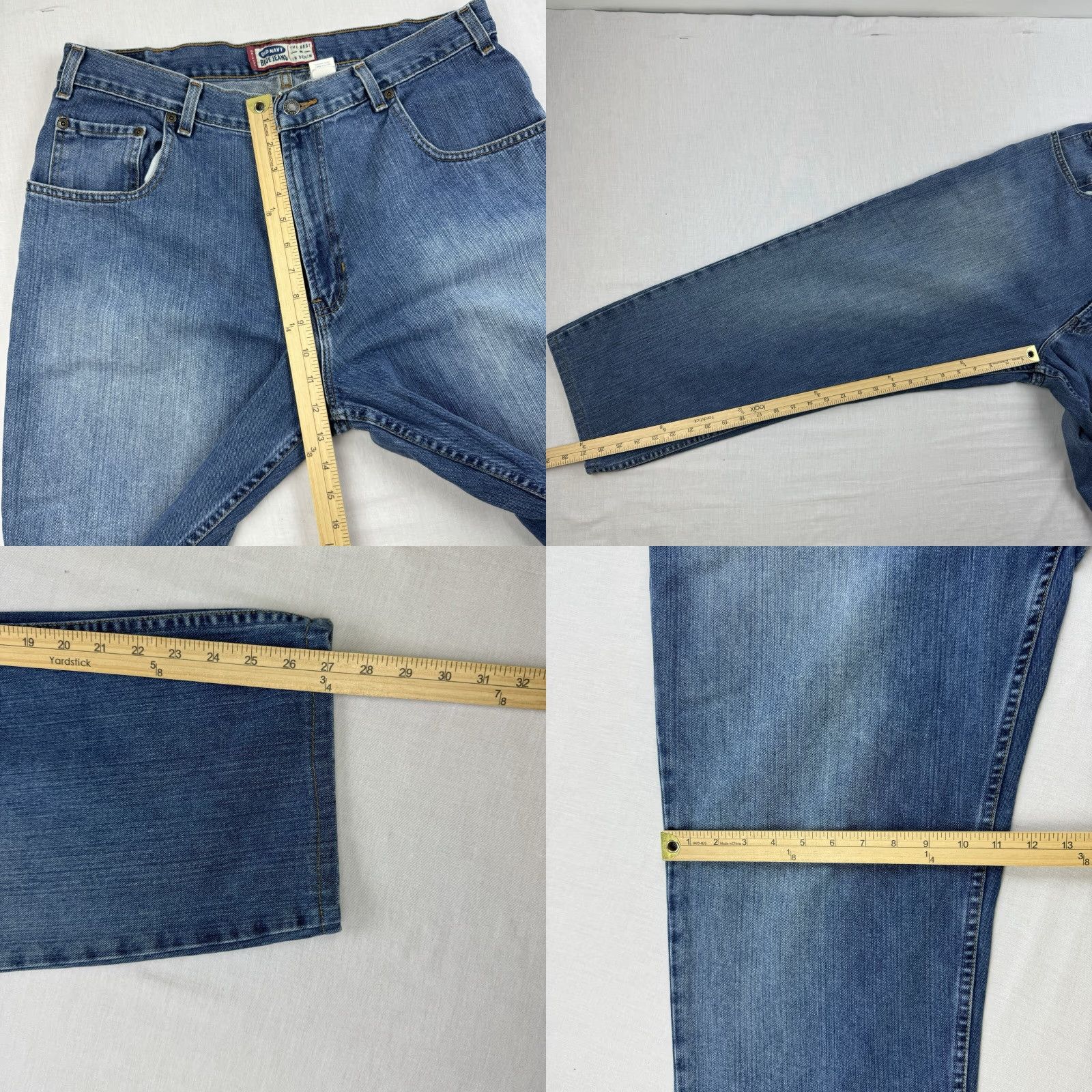 Old Navy VINTAGE Old Navy Jeans Adult 36x32 Blue Relaxed Straight Grunge Y2K 90s Mens Size US 36 / EU 52 - 8 Thumbnail